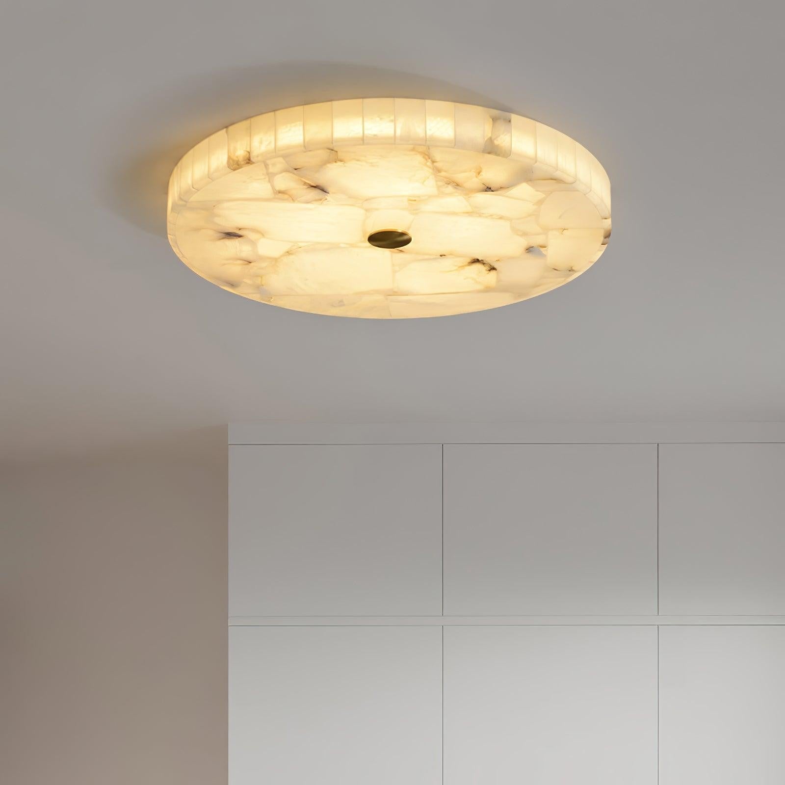 Mosaic Alabaster Round Ceiling Light