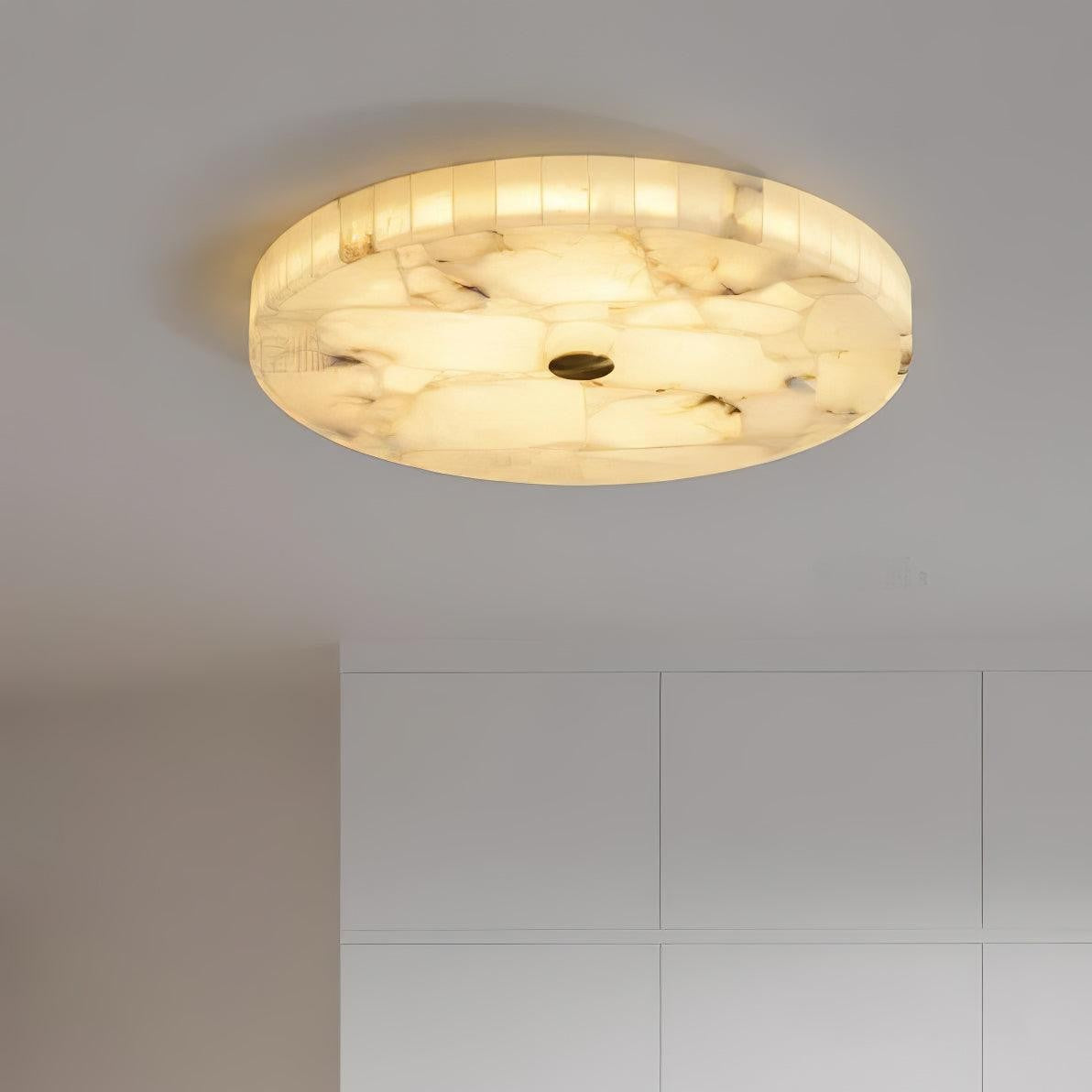 Mosaic Alabaster Round Ceiling Light