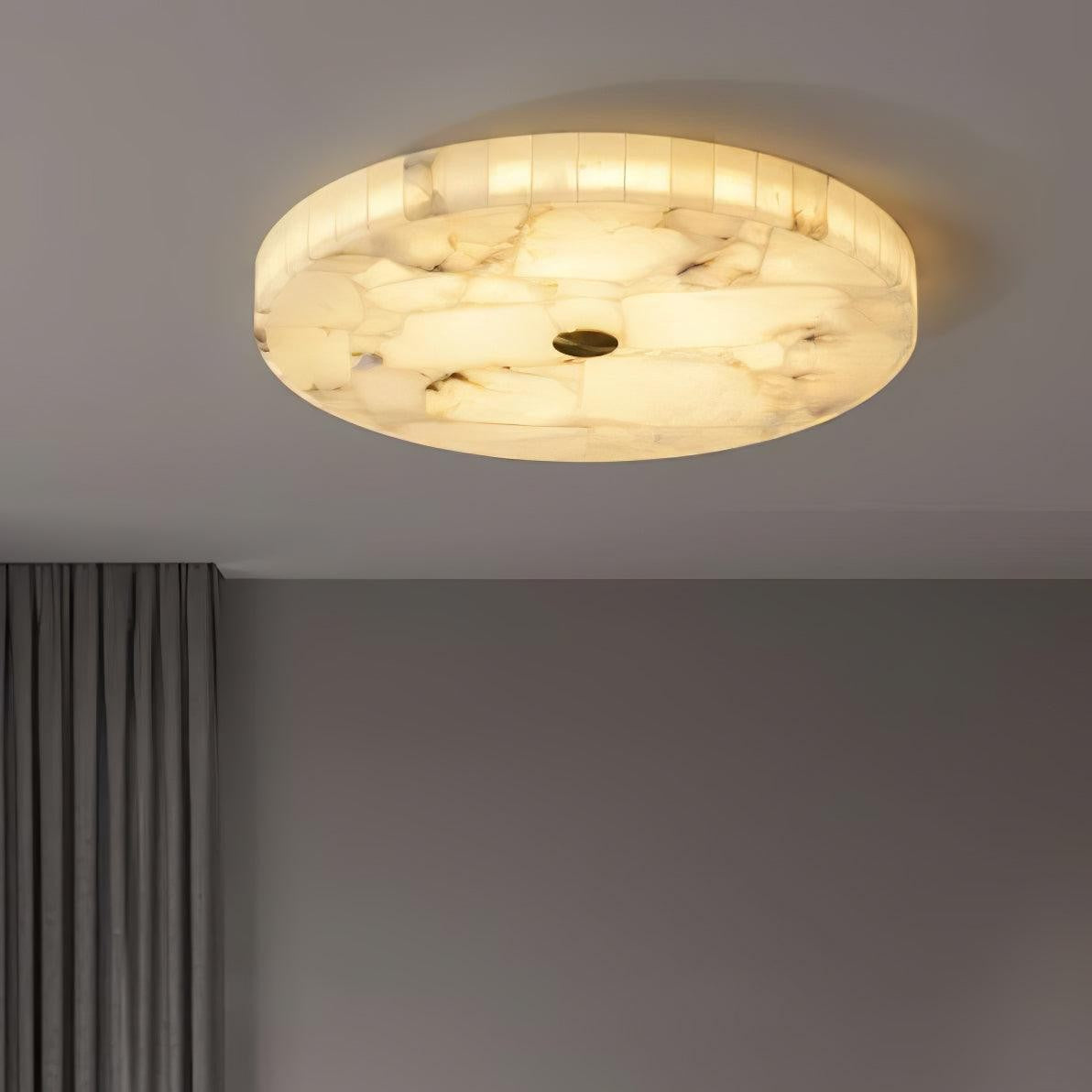 Mosaic Alabaster Round Ceiling Light