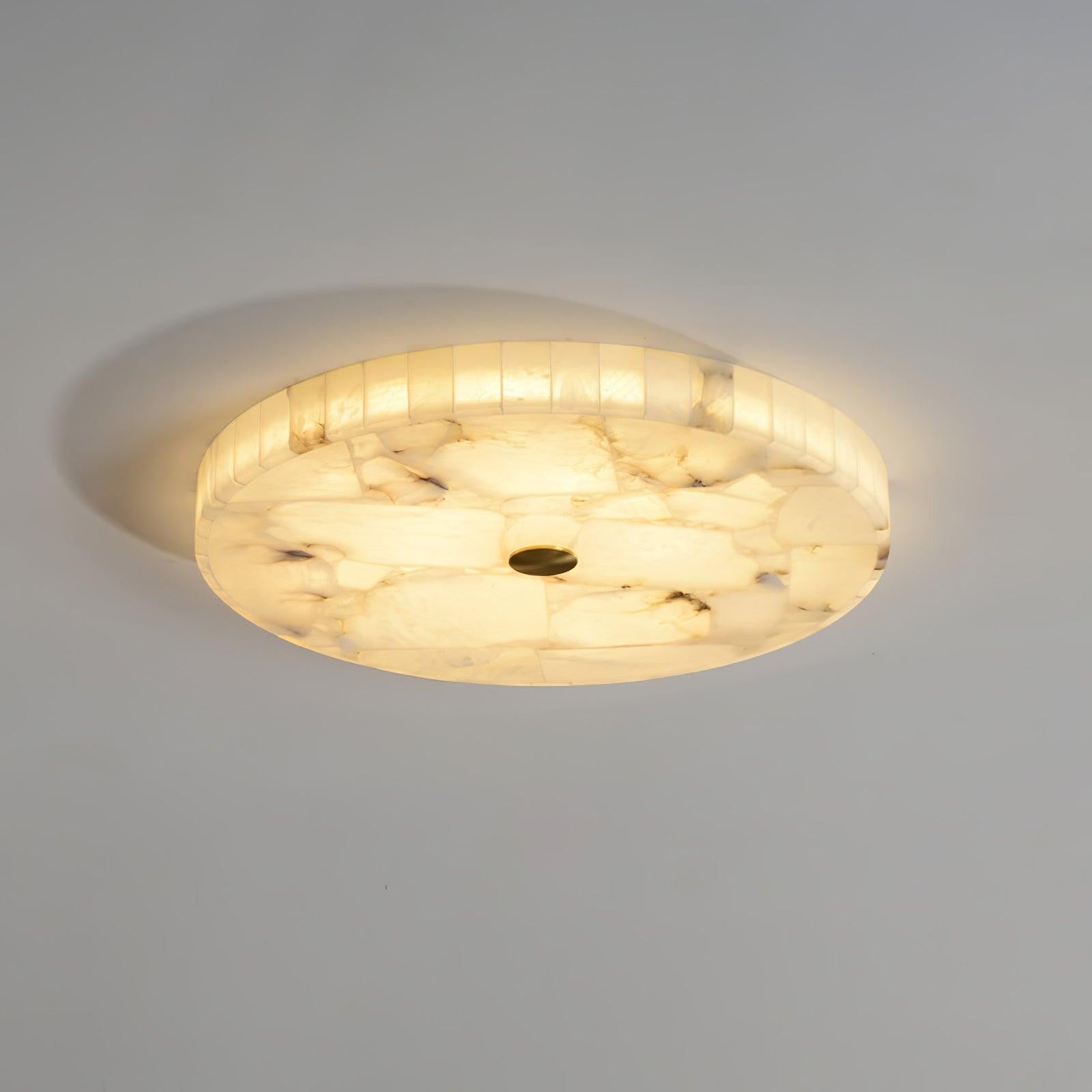 Mosaic Alabaster Round Ceiling Light