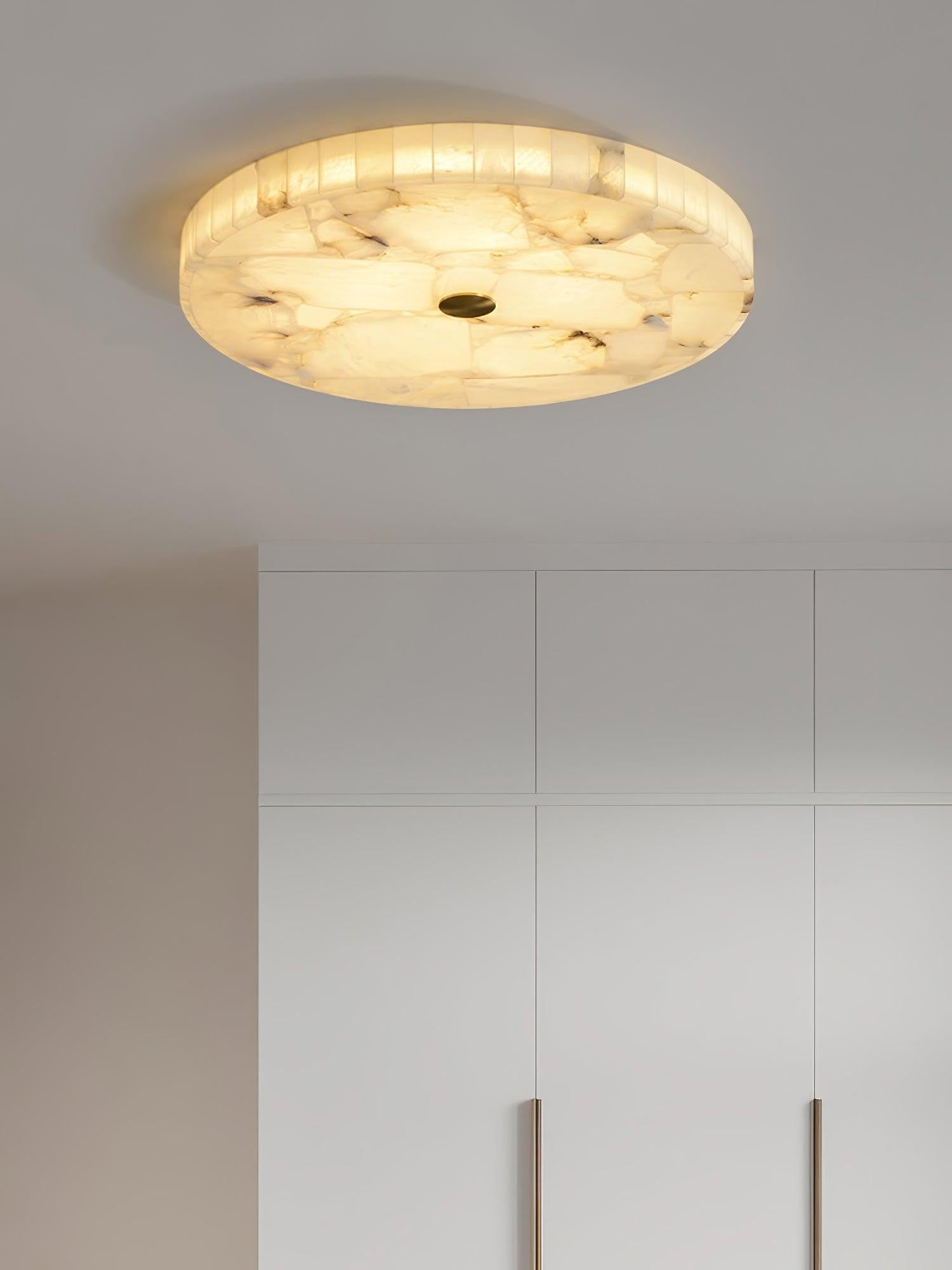 Mosaic Alabaster Round Ceiling Light