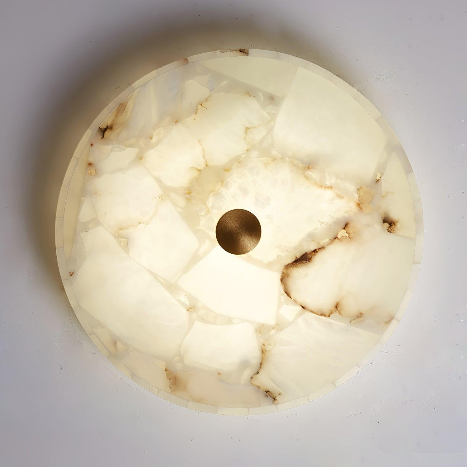 Mosaic Alabaster Round Ceiling Light