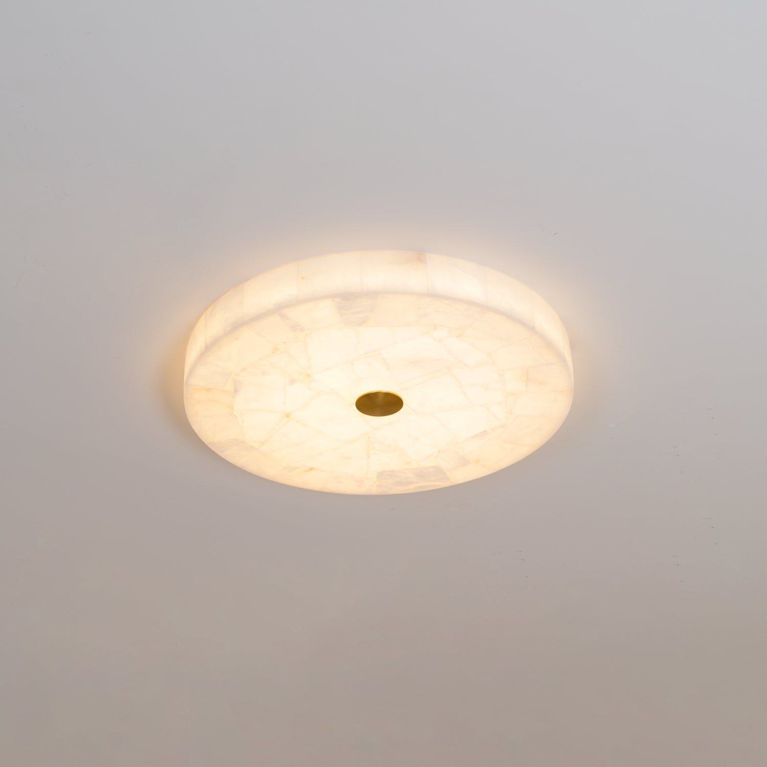 Mosaic Alabaster Round Ceiling Light