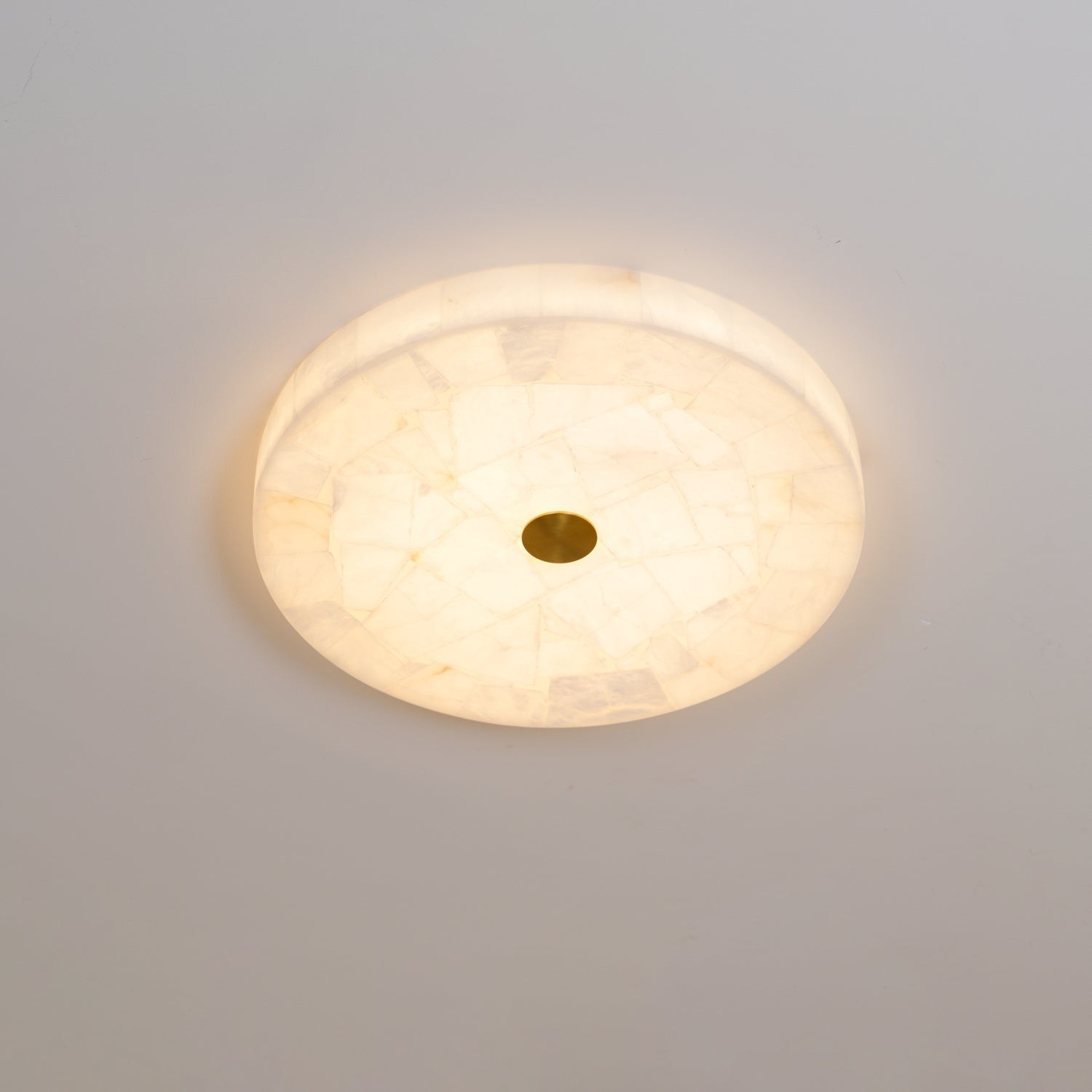 Mosaic Alabaster Round Ceiling Light