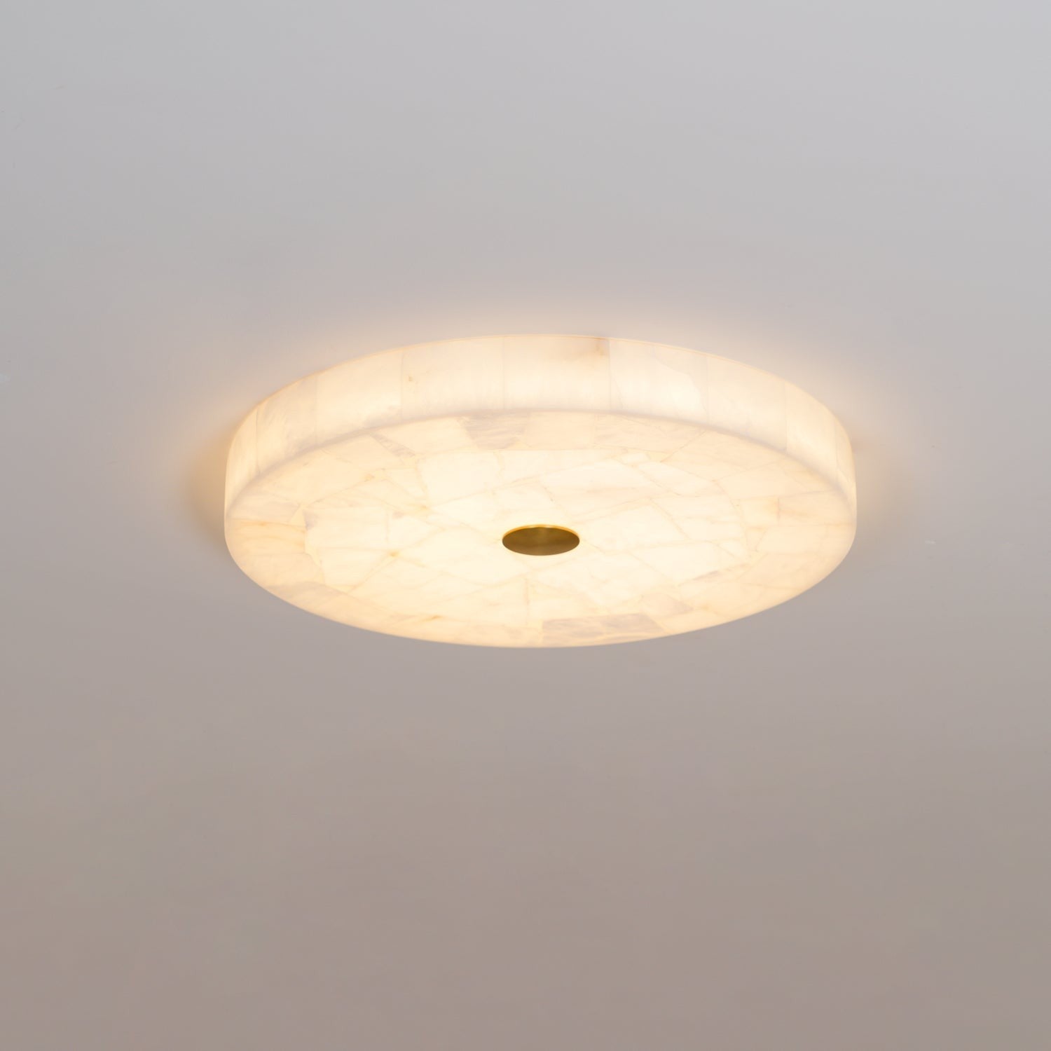 Mosaic Alabaster Round Ceiling Light