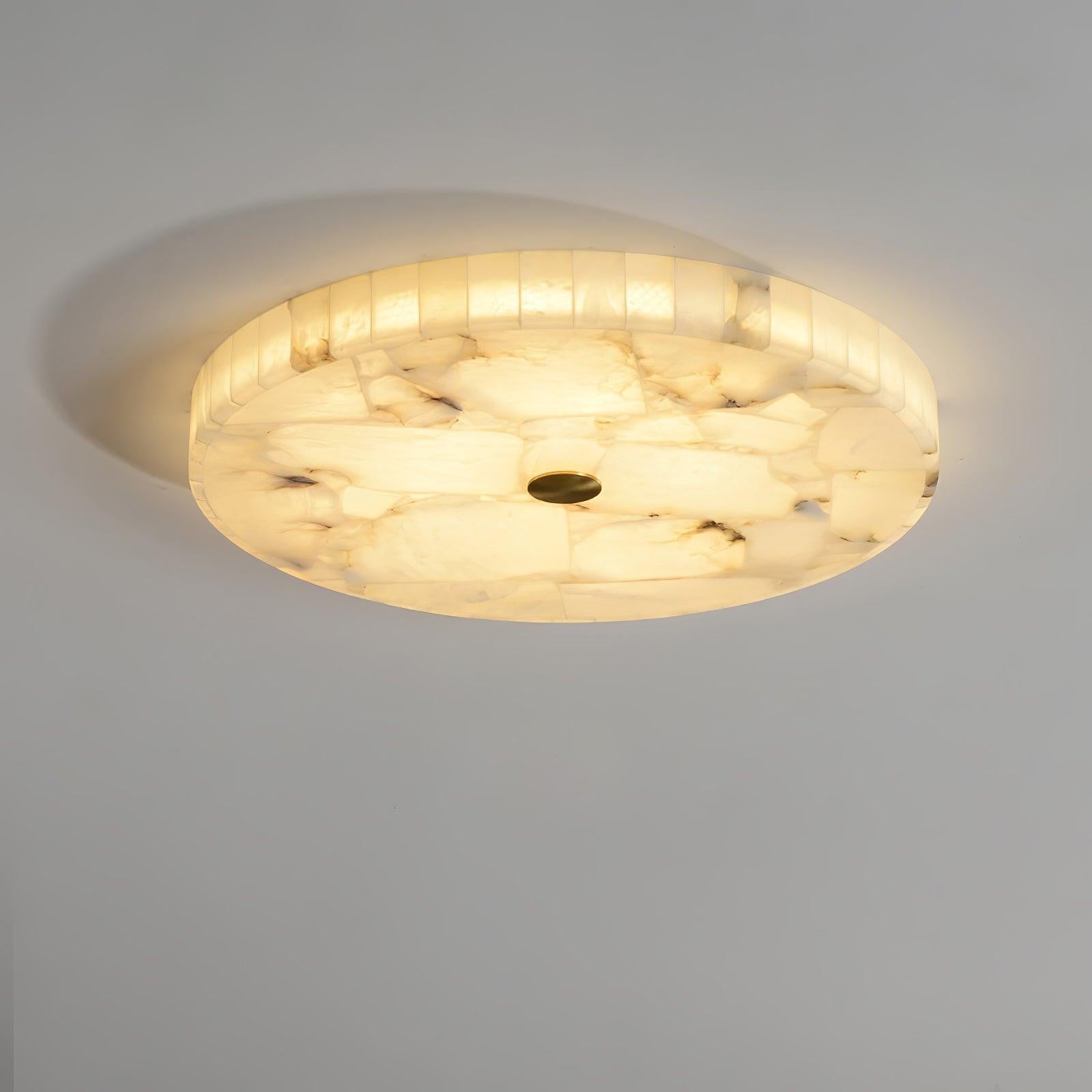 Mosaic Alabaster Round Ceiling Light