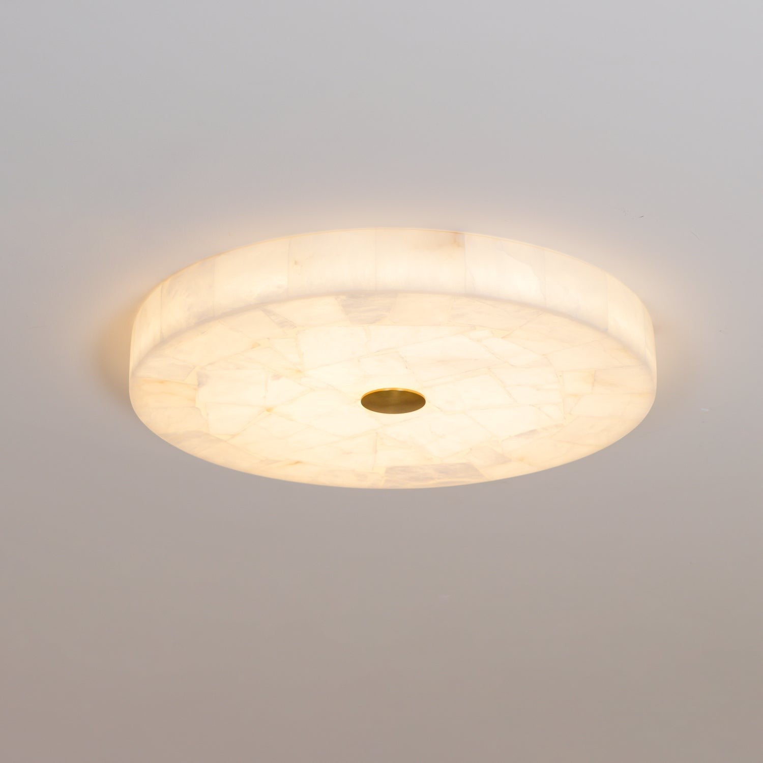 Mosaic Alabaster Round Ceiling Light