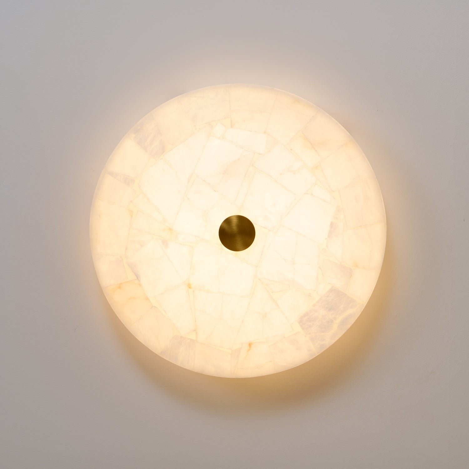 Mosaic Alabaster Round Ceiling Light