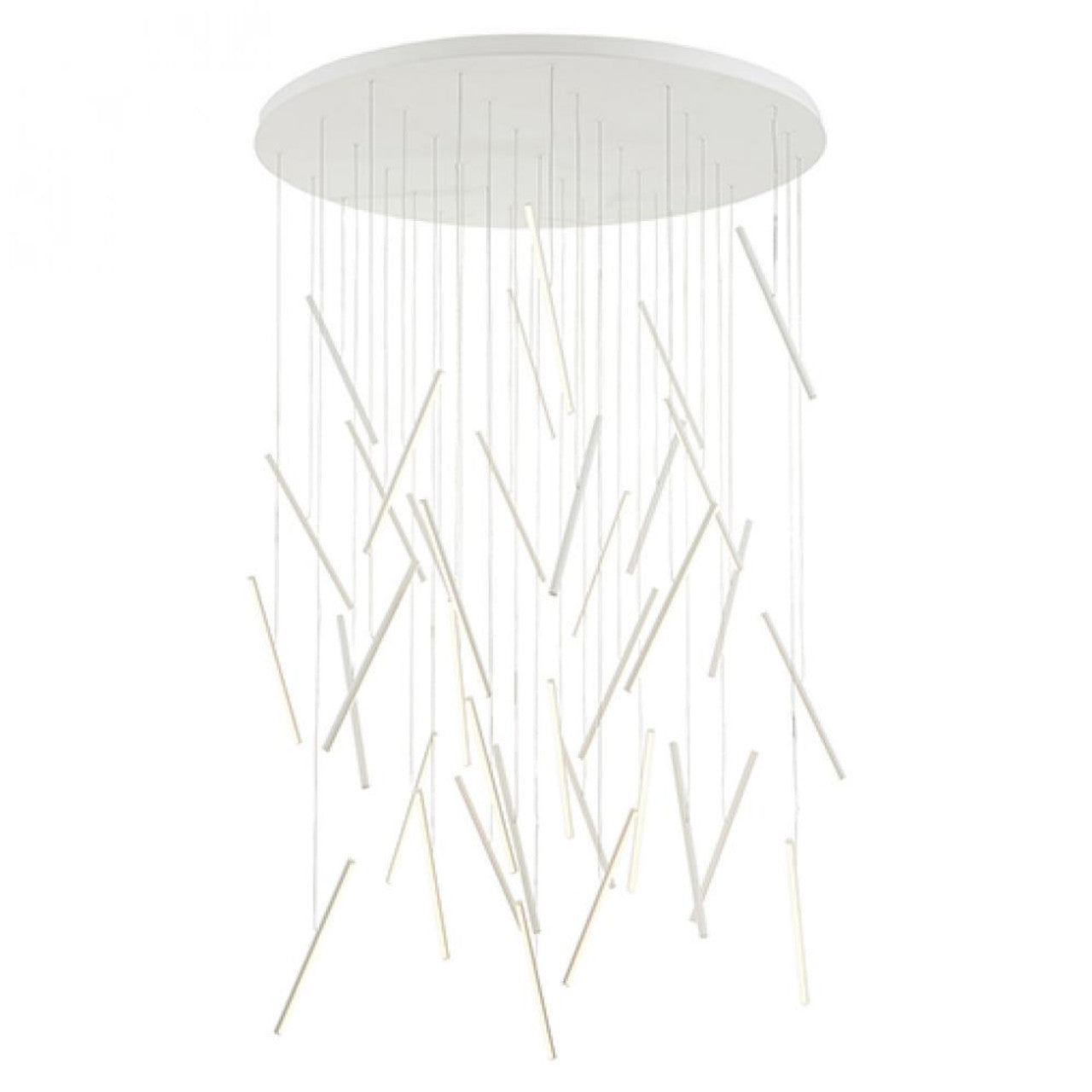 Z-Bar Pendant Rise, Large Rectangle, LED, Silver, 56.25"W (ZBP-54-RR-SW-SIL-CNP 407UFK5)