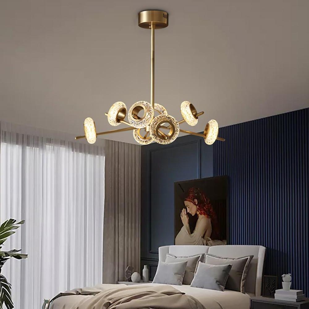 Unique Design Brass Chandelier Copper Glass Island