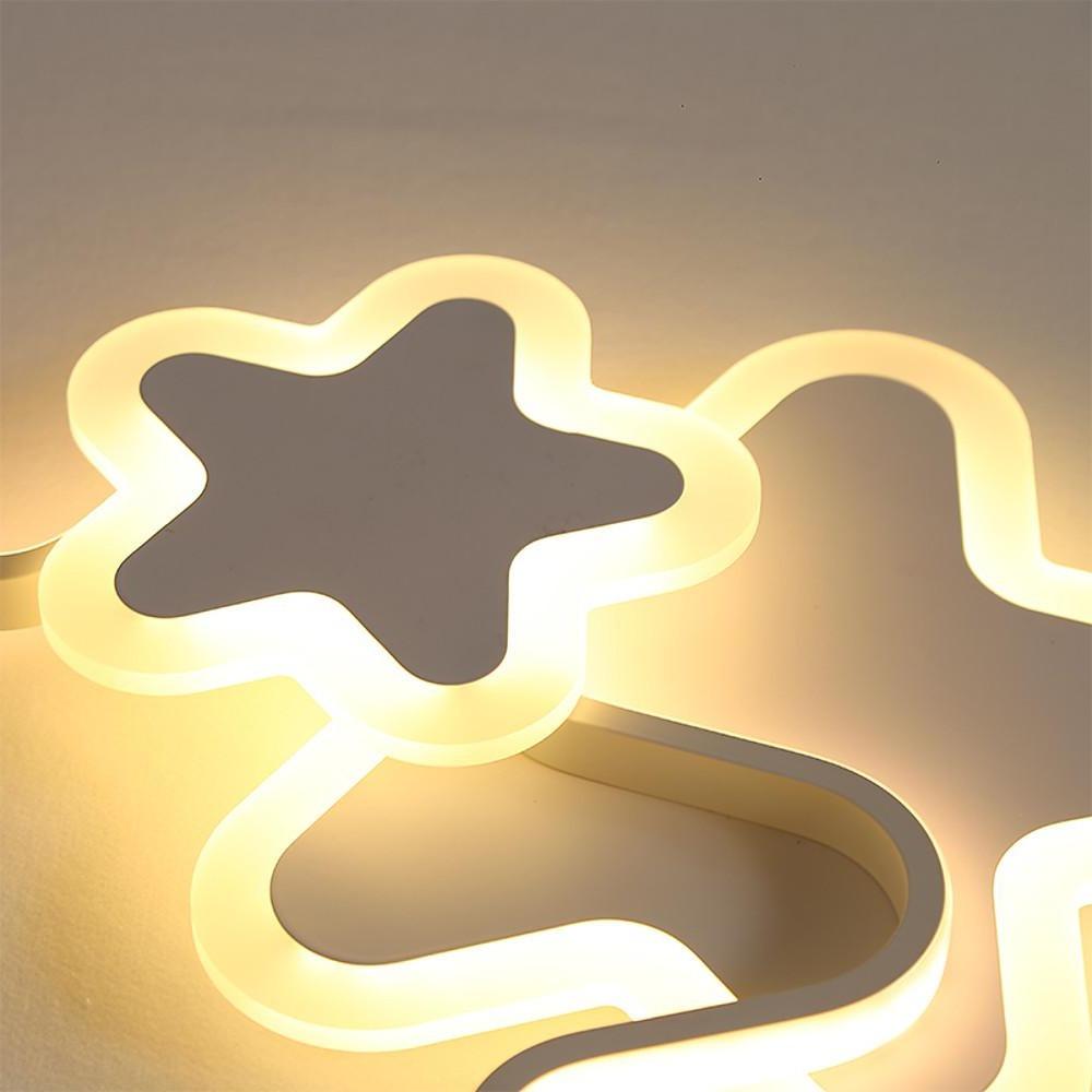 Triple Star Flush Mount Light LED Ceiling Light