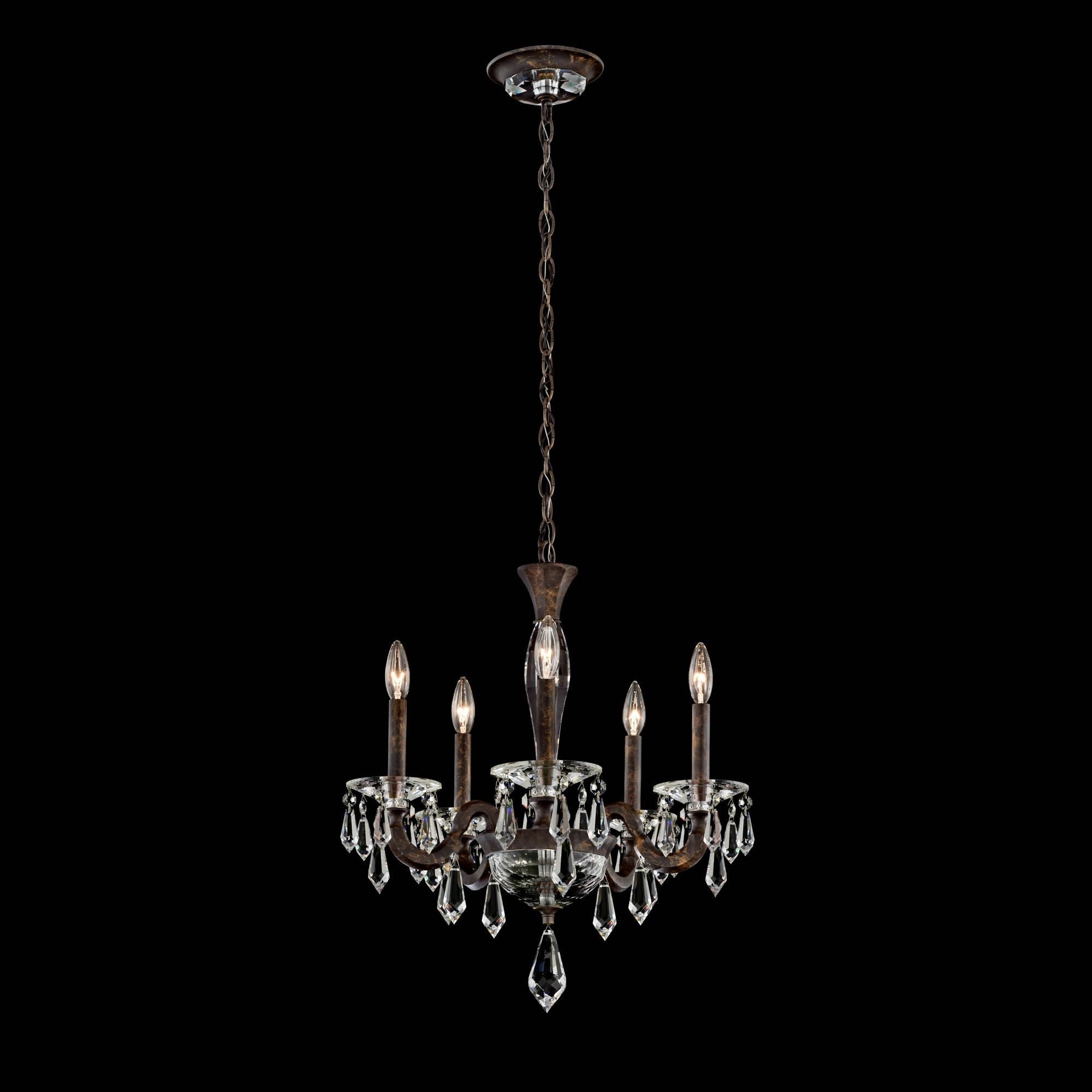 Napoli 22.6"H X 20.4"W 5-Light Crystal Chandelier in Hrlm