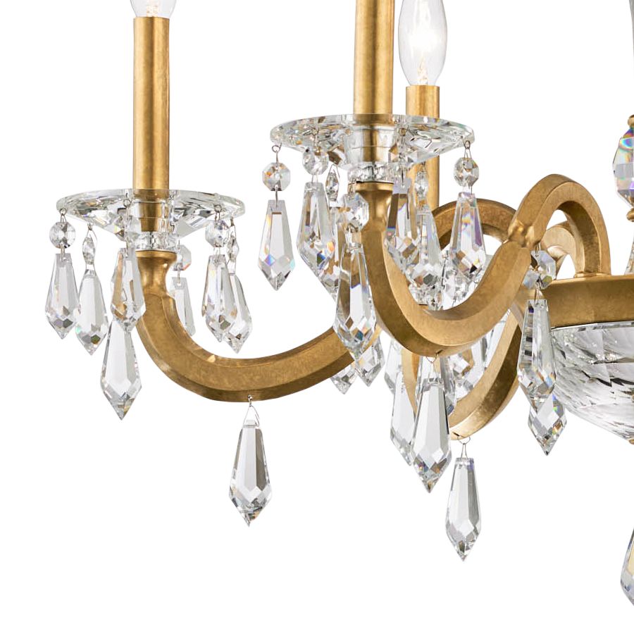 Napoli 24.6"H X 28.1"W 6-Light Crystal Chandelier in Hrlm