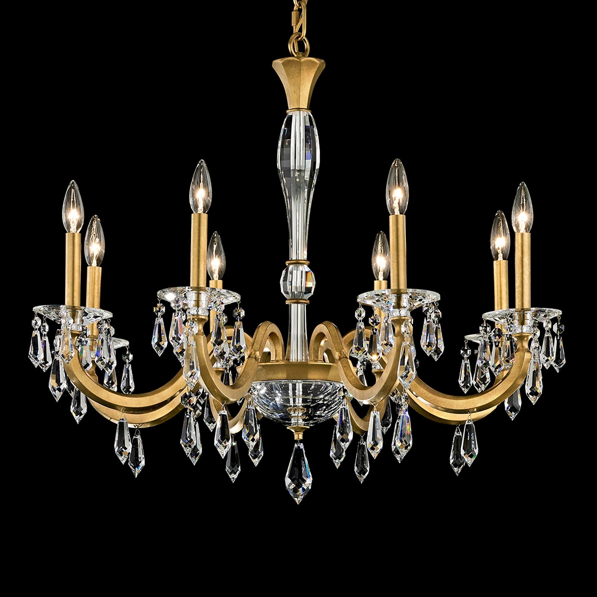 Napoli 27.4"H X 32.6"W 8-Light Crystal Chandelier in Hrlm
