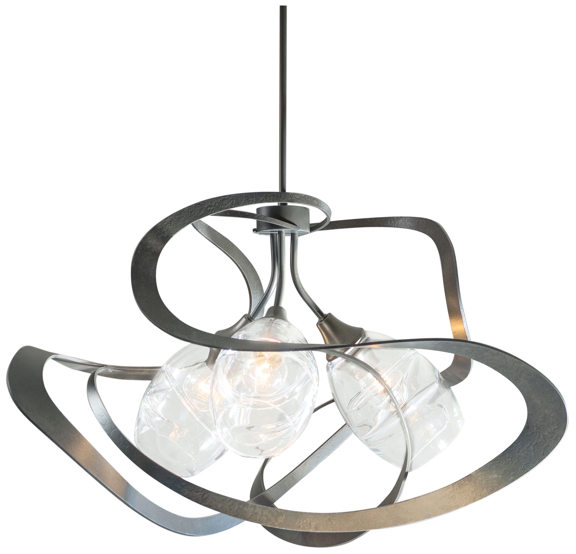 Nest Dark Smoke Finish Clear Chandelier