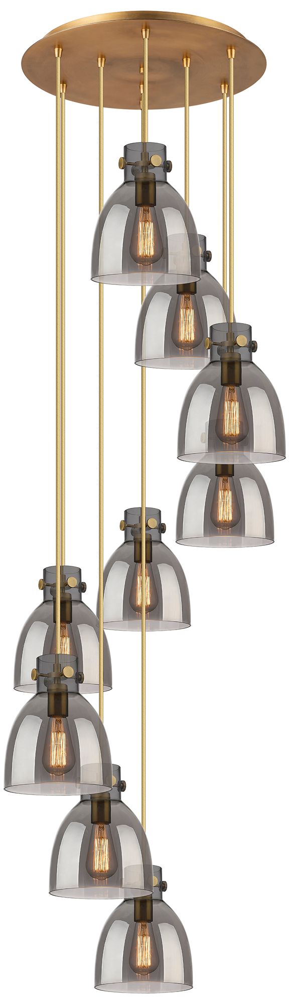 Newton Bell 5-Light Brushed with Linear Pendant
