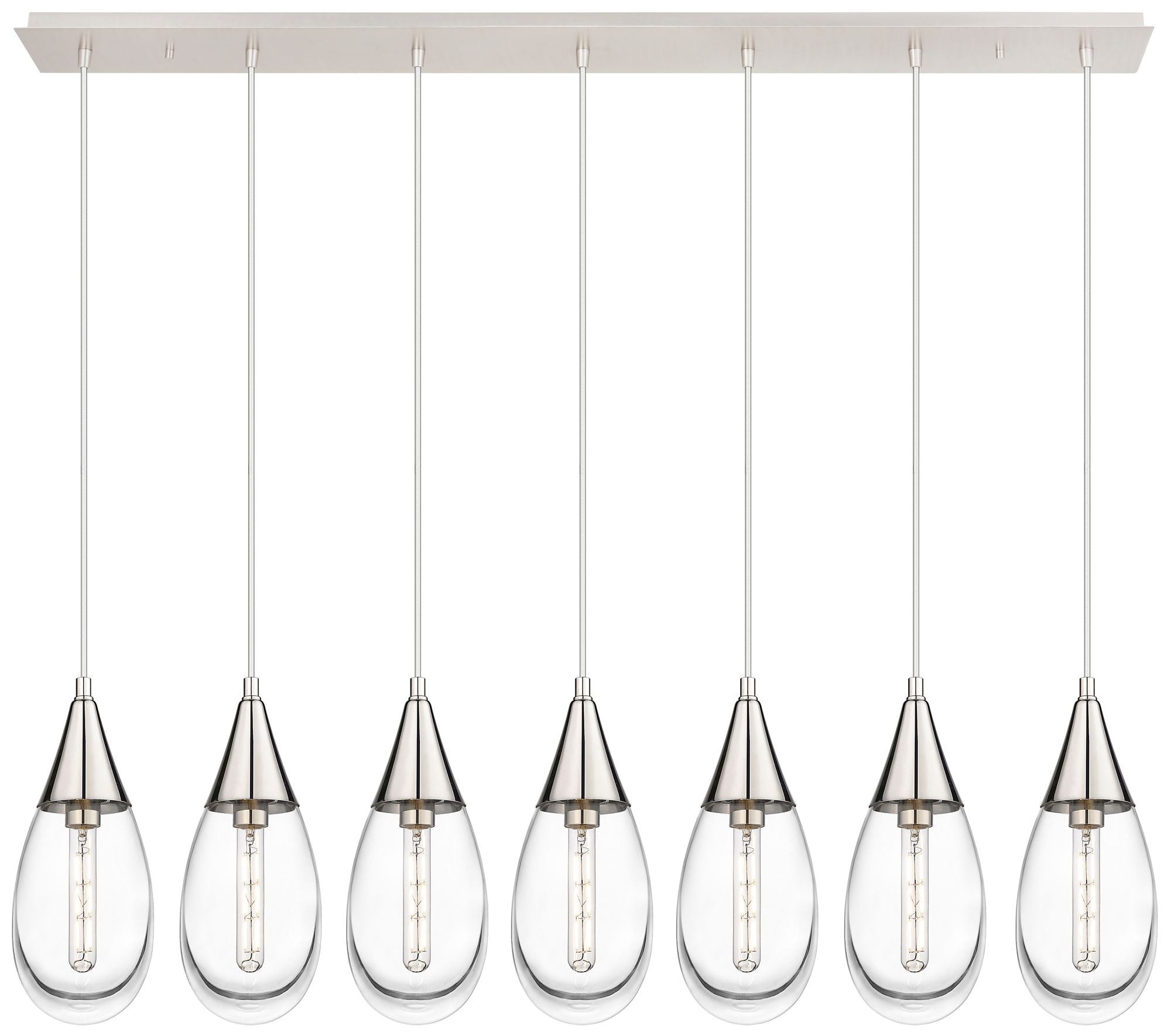 Newton Bell 7-Light Brushed Linear Pendant