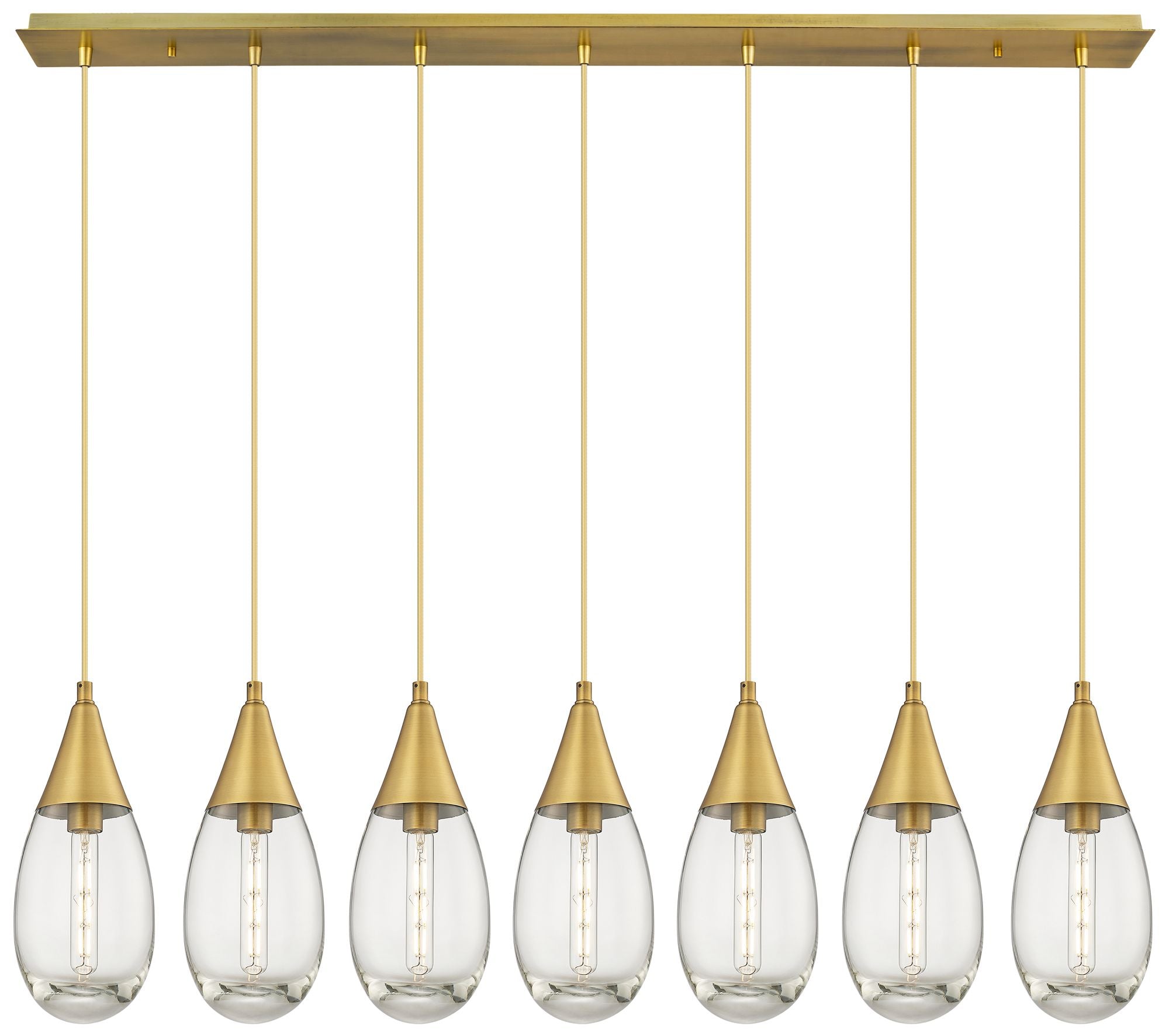 Newton Cone 7-Light Brushed Linear Pendant