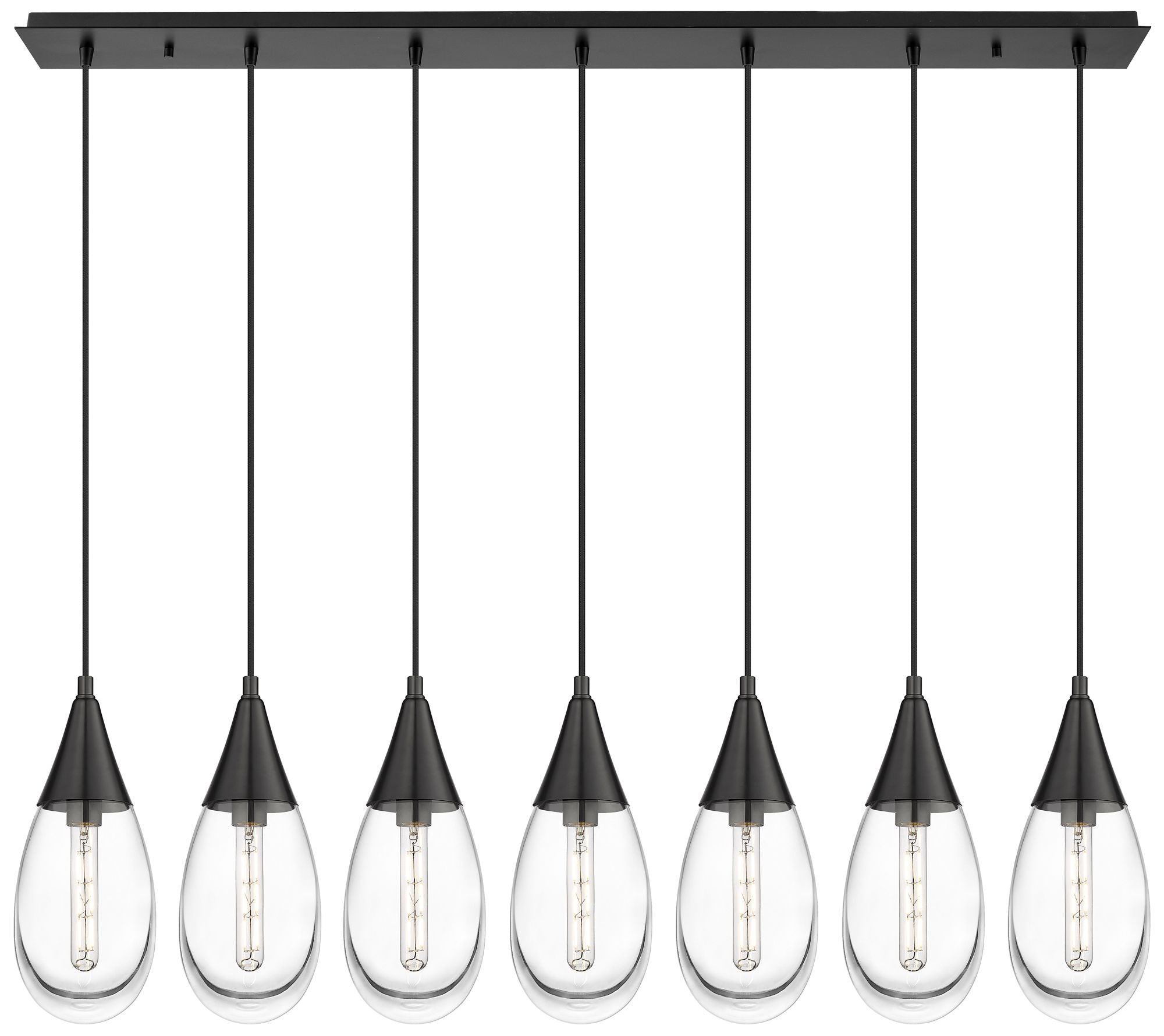 Newton Cone 7-Light Matte Linear Pendant