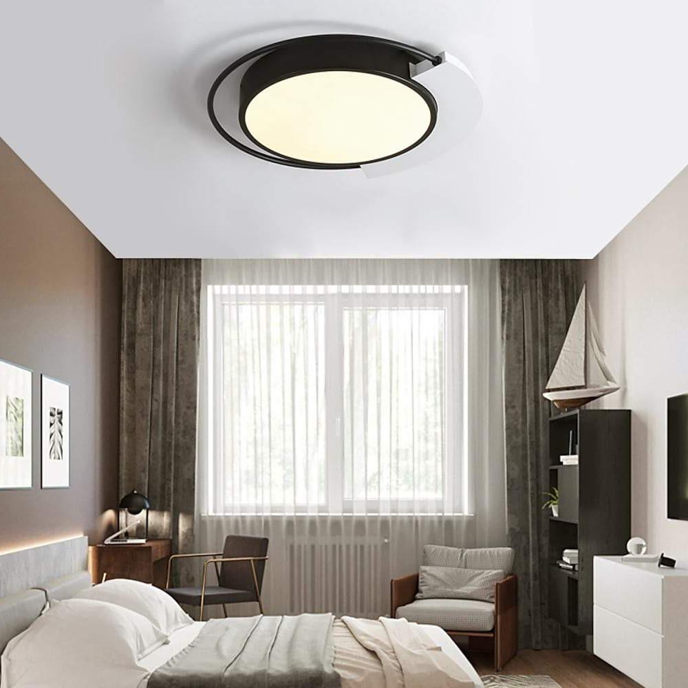 Modern Circular 1-Light Flush Mount Ceiling Light
