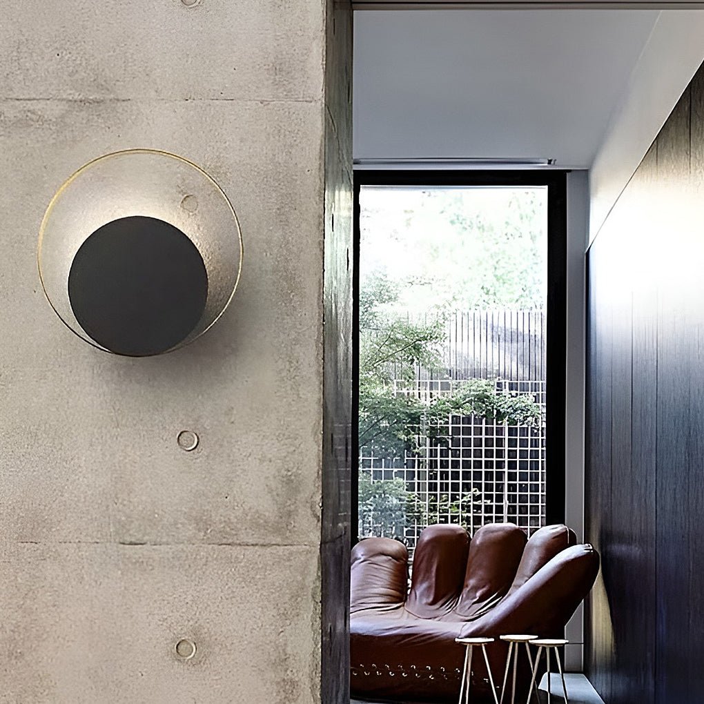 Nordic Clean-Lined LED Sconce Creative Circular Wall Light, main view, Tianguang Select