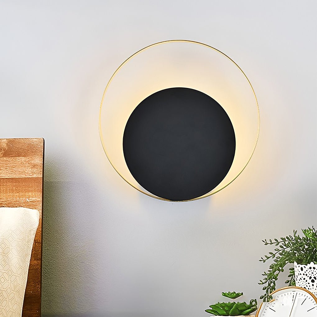 Nordic Clean-Lined LED Sconce Creative Circular Wall Light, detail angle 2, Tianguang Select