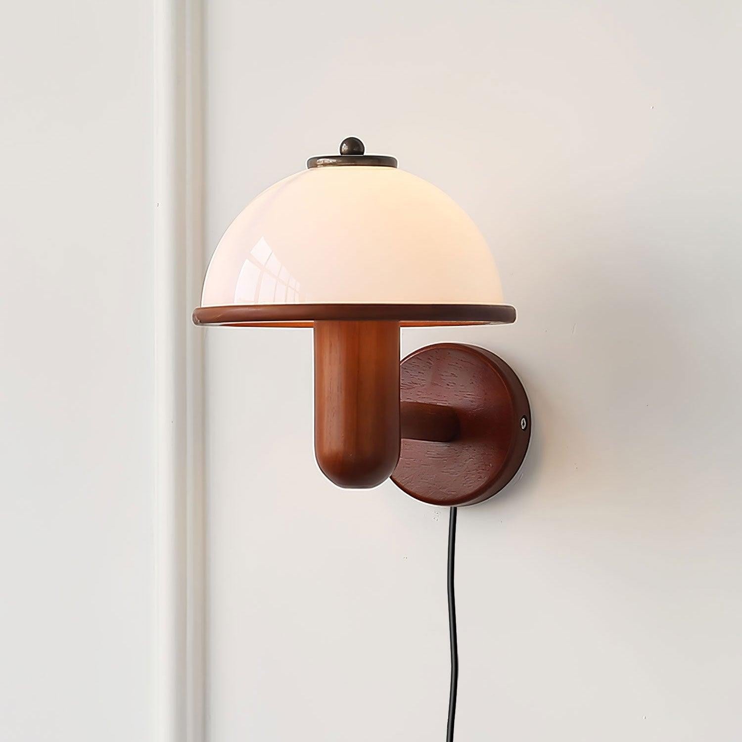 Oak Mushroom Wall Lamp
