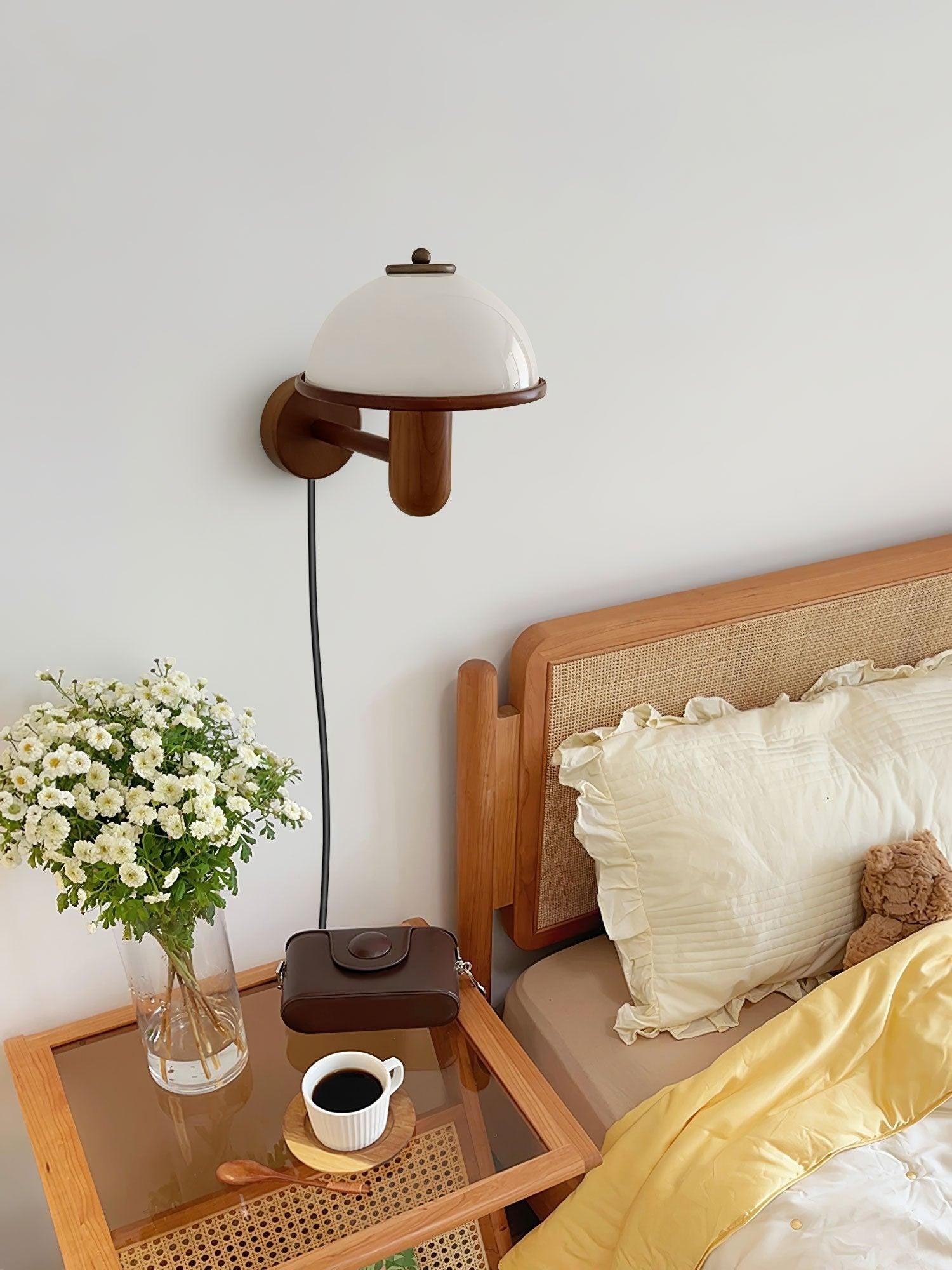 Oak Mushroom Wall Lamp