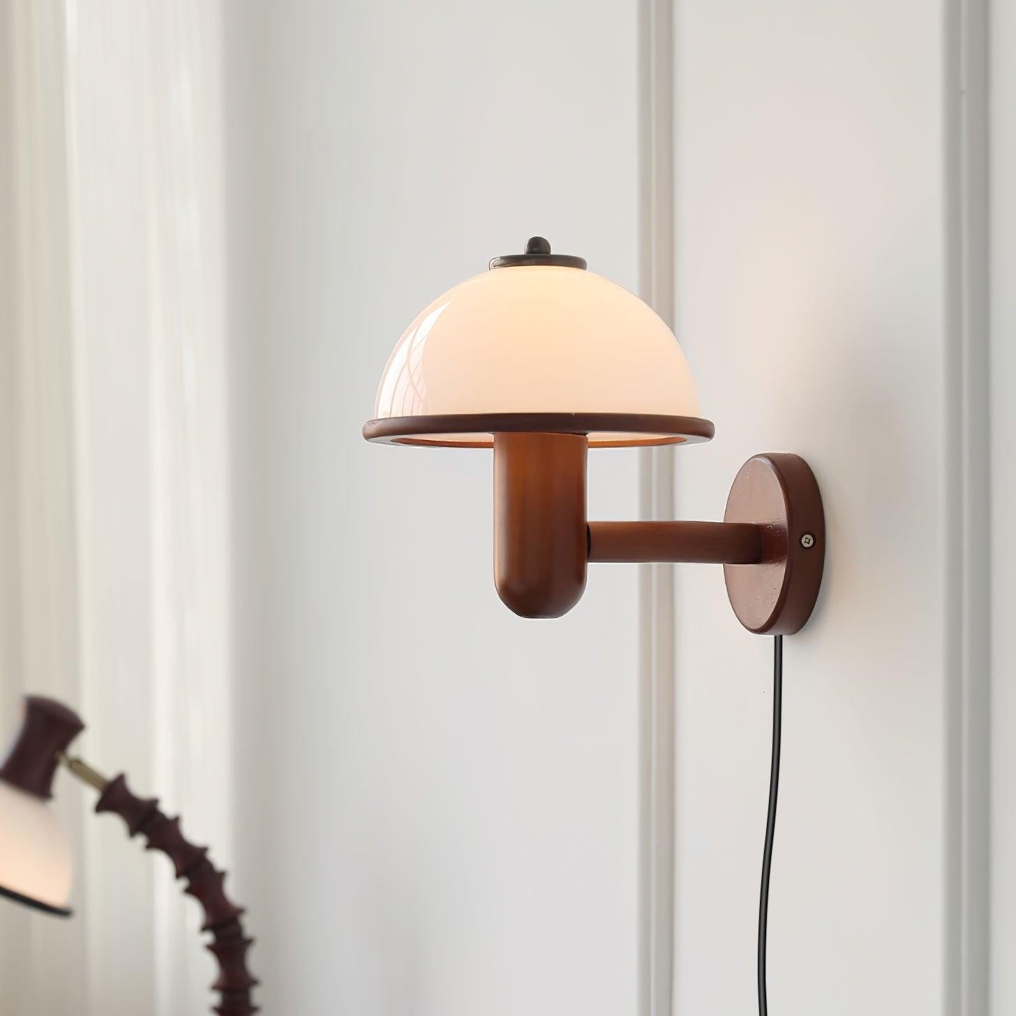 Oak Mushroom Wall Lamp