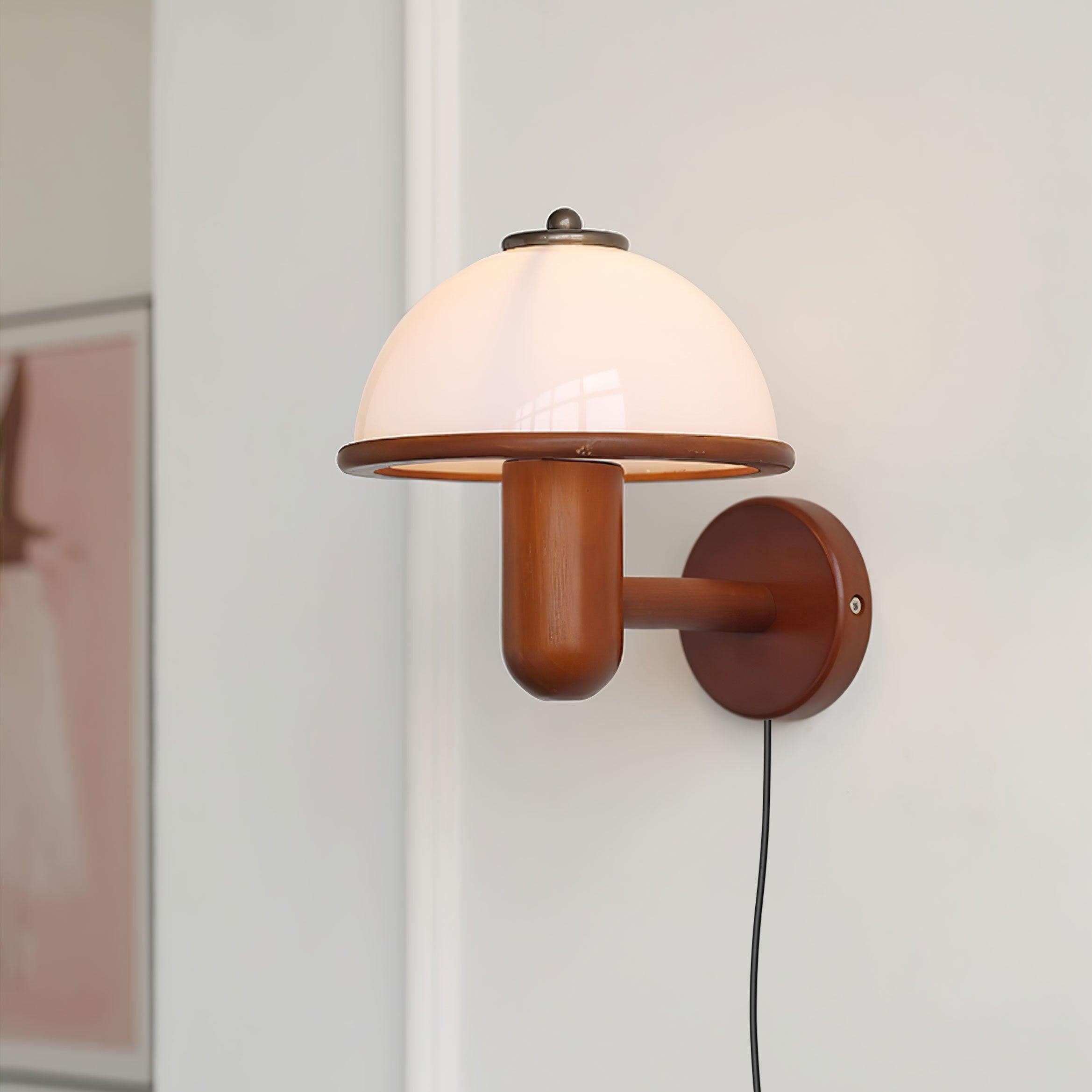 Oak Mushroom Wall Lamp