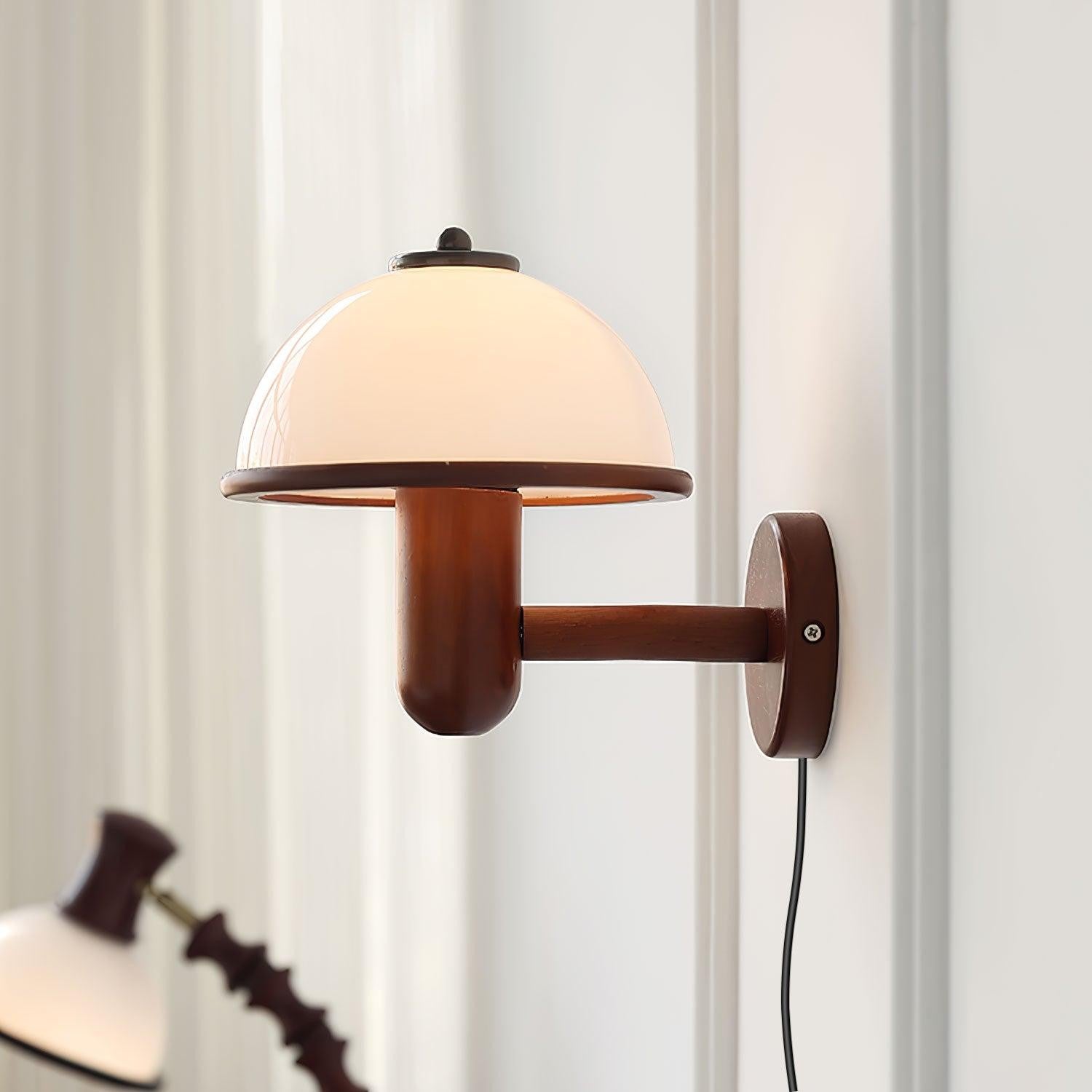 Oak Mushroom Wall Lamp