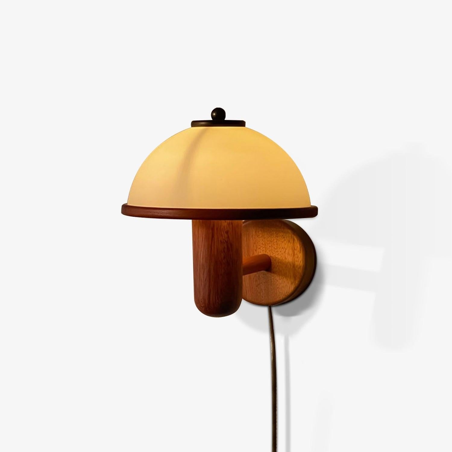 Oak Mushroom Wall Lamp