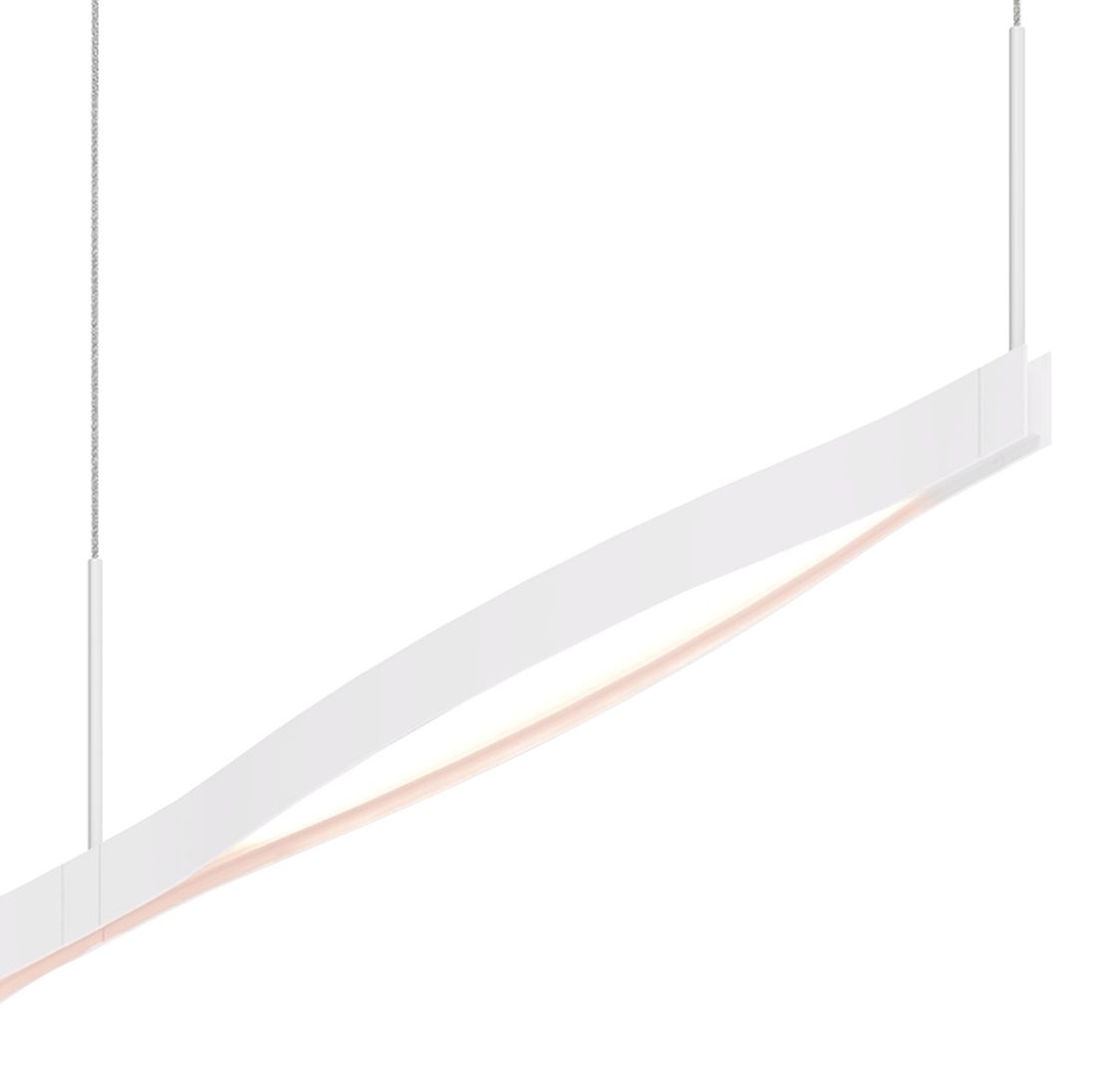 Ola 55" Wide Satin White LED Kitchen Linear Pendant