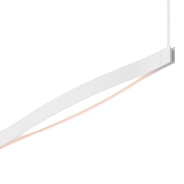 Ola 82" Wide Satin White LED Kitchen Linear Pendant