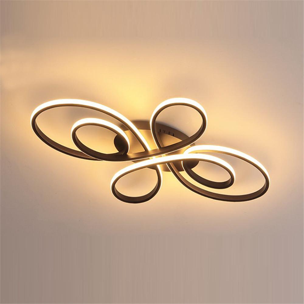 Ornate Flush Mount Ceiling Light Wave Nordic Silica Gel