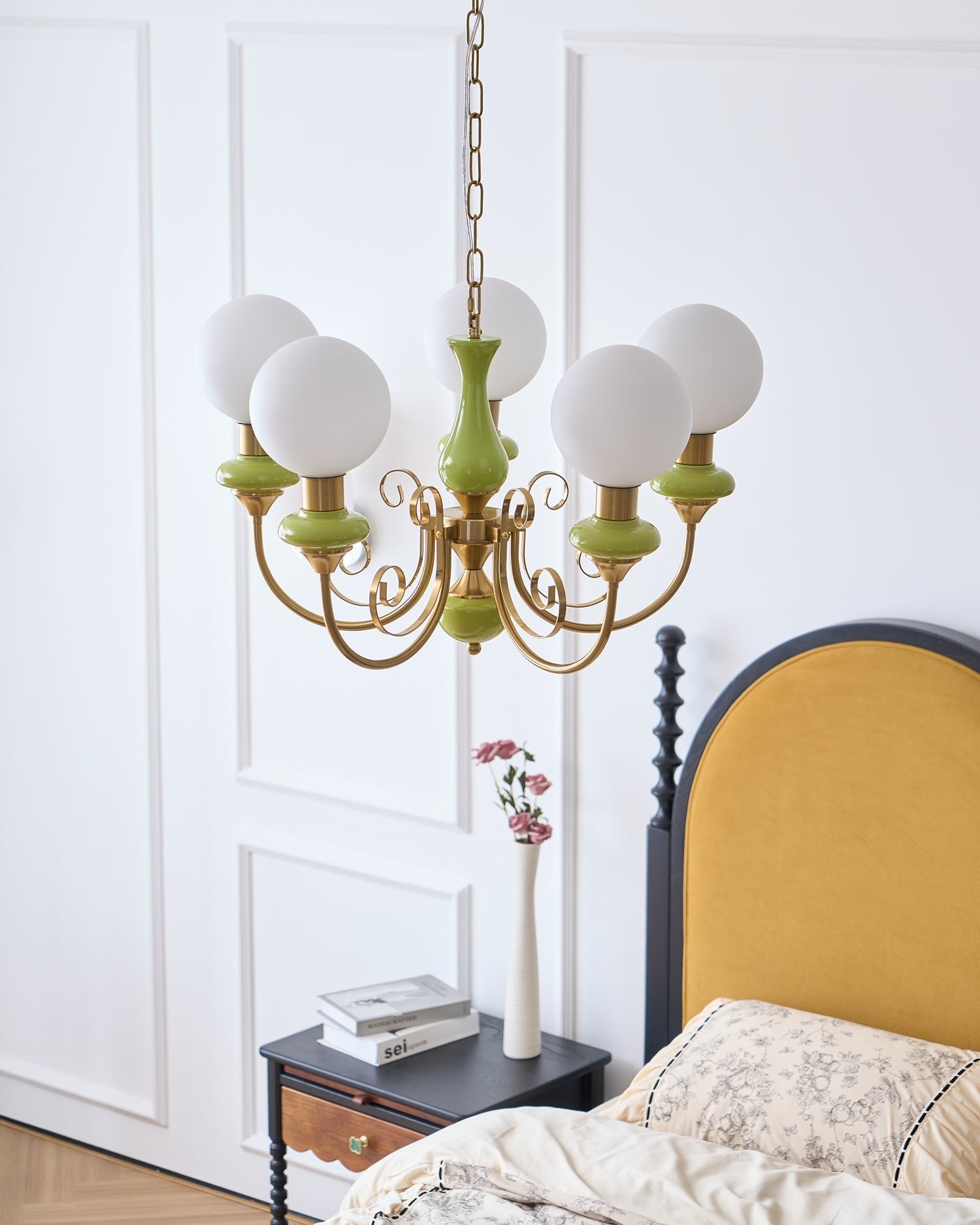 Onyx Glow Glass Chandelier