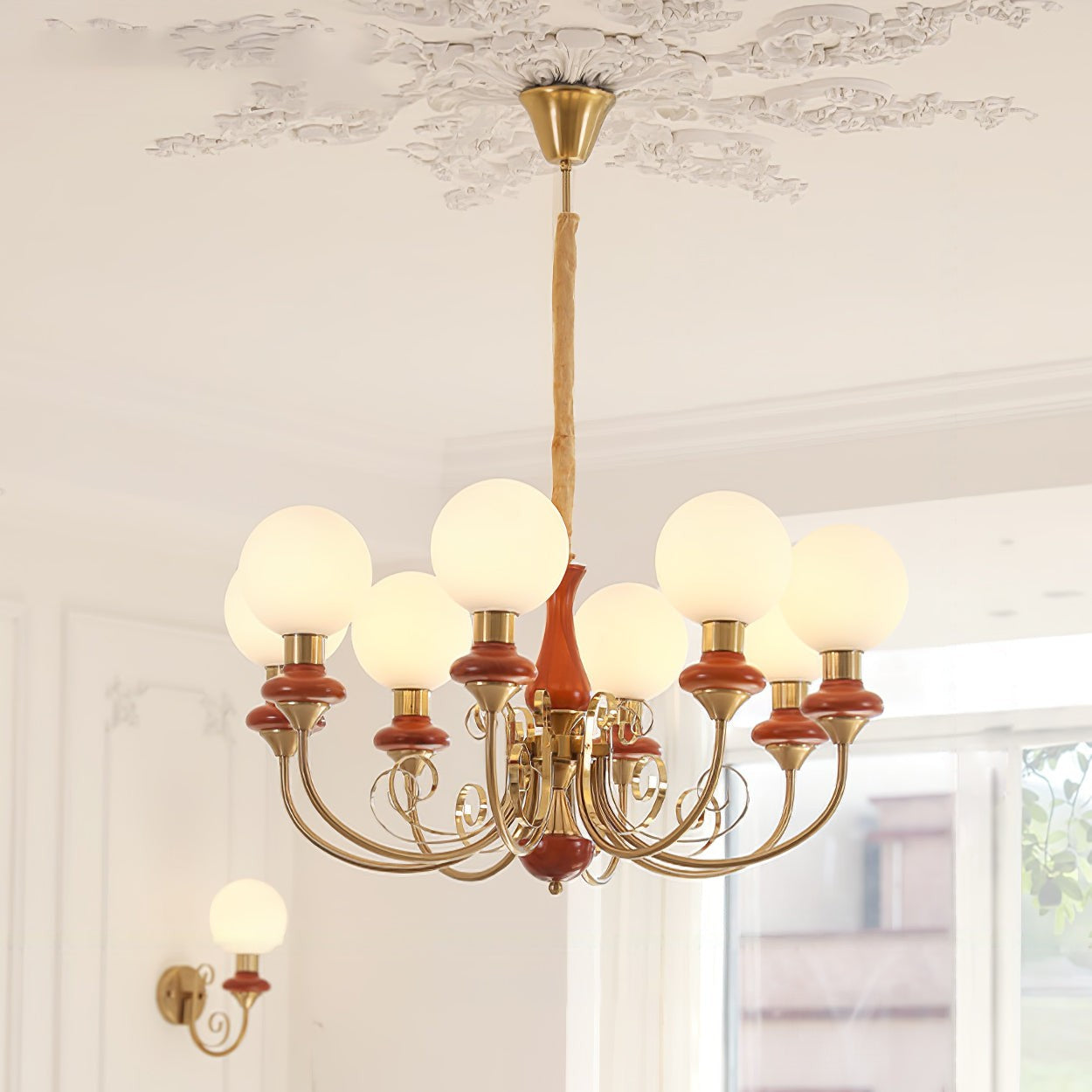 Onyx Glow Glass Chandelier