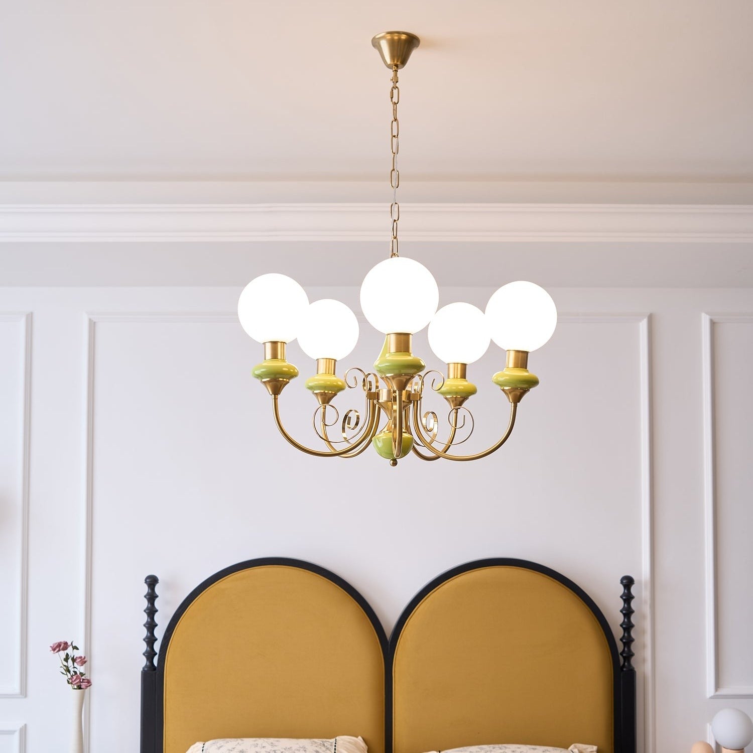 Onyx Glow Glass Chandelier