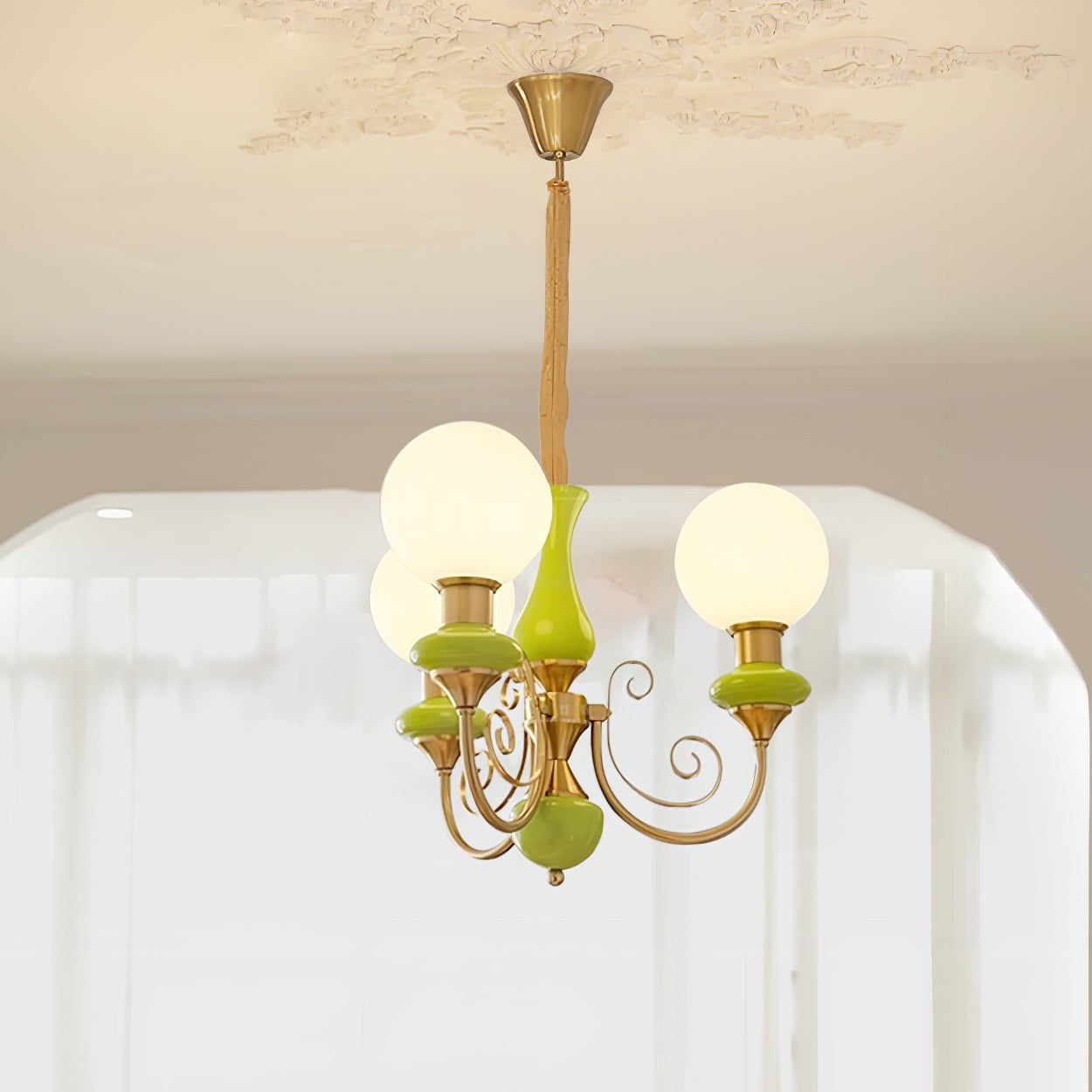 Onyx Glow Glass Chandelier