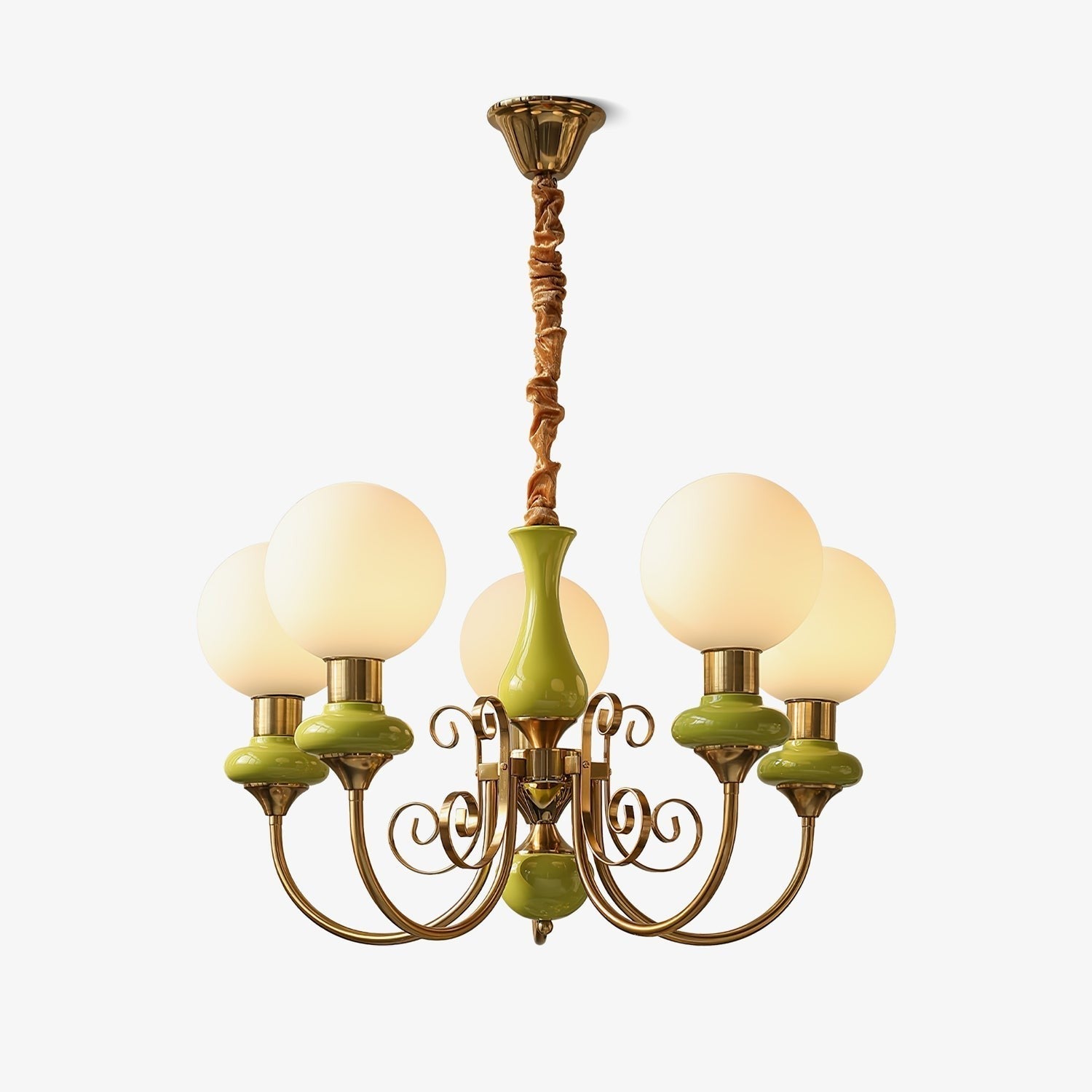Onyx Glow Glass Chandelier