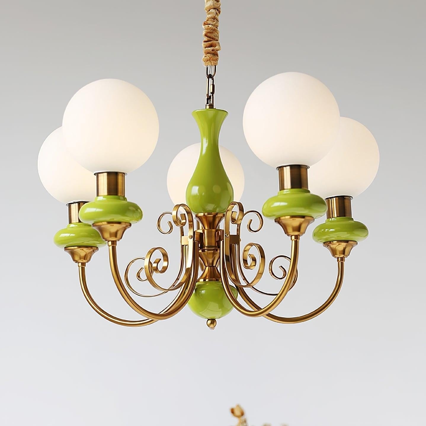 Onyx Glow Glass Chandelier