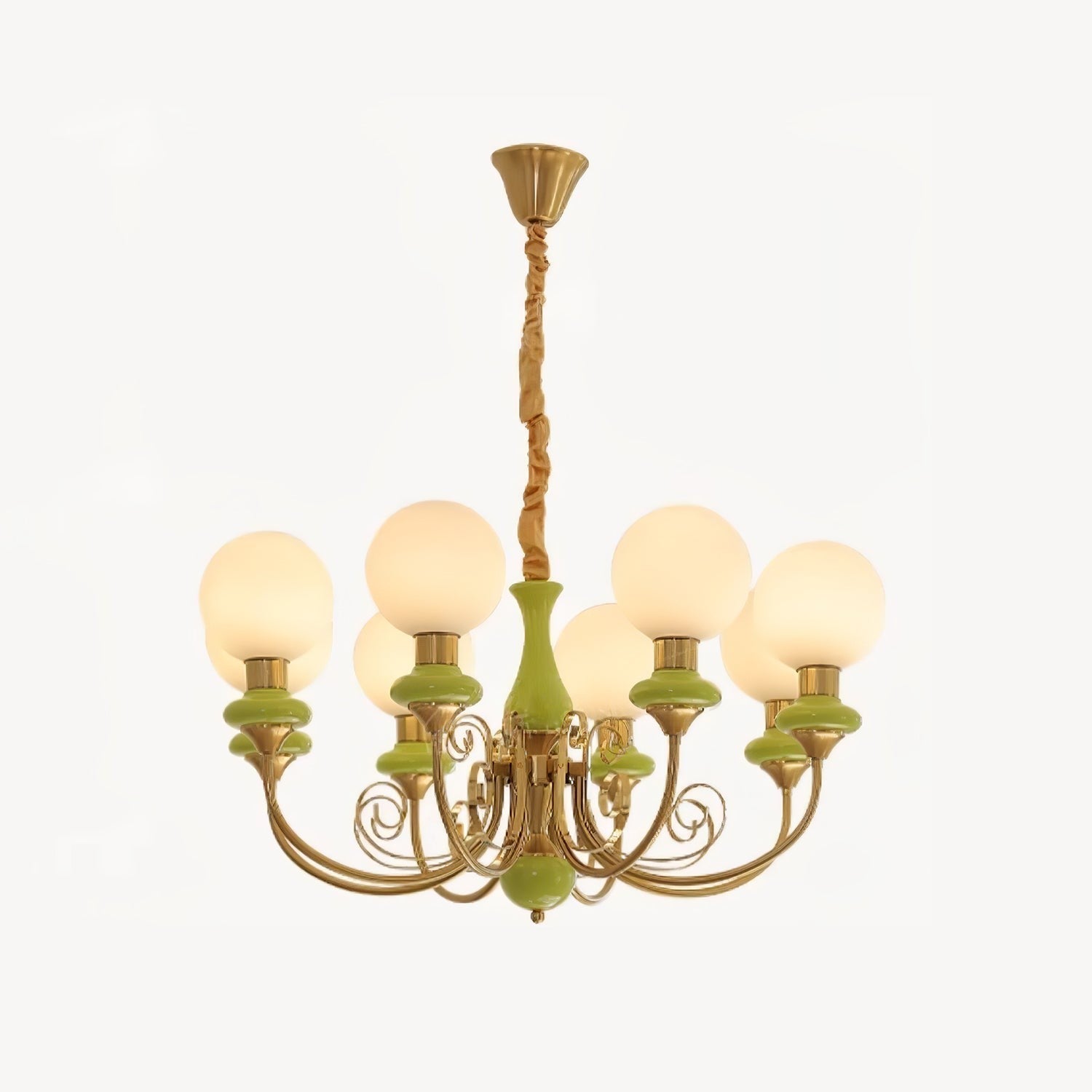 Onyx Glow Glass Chandelier