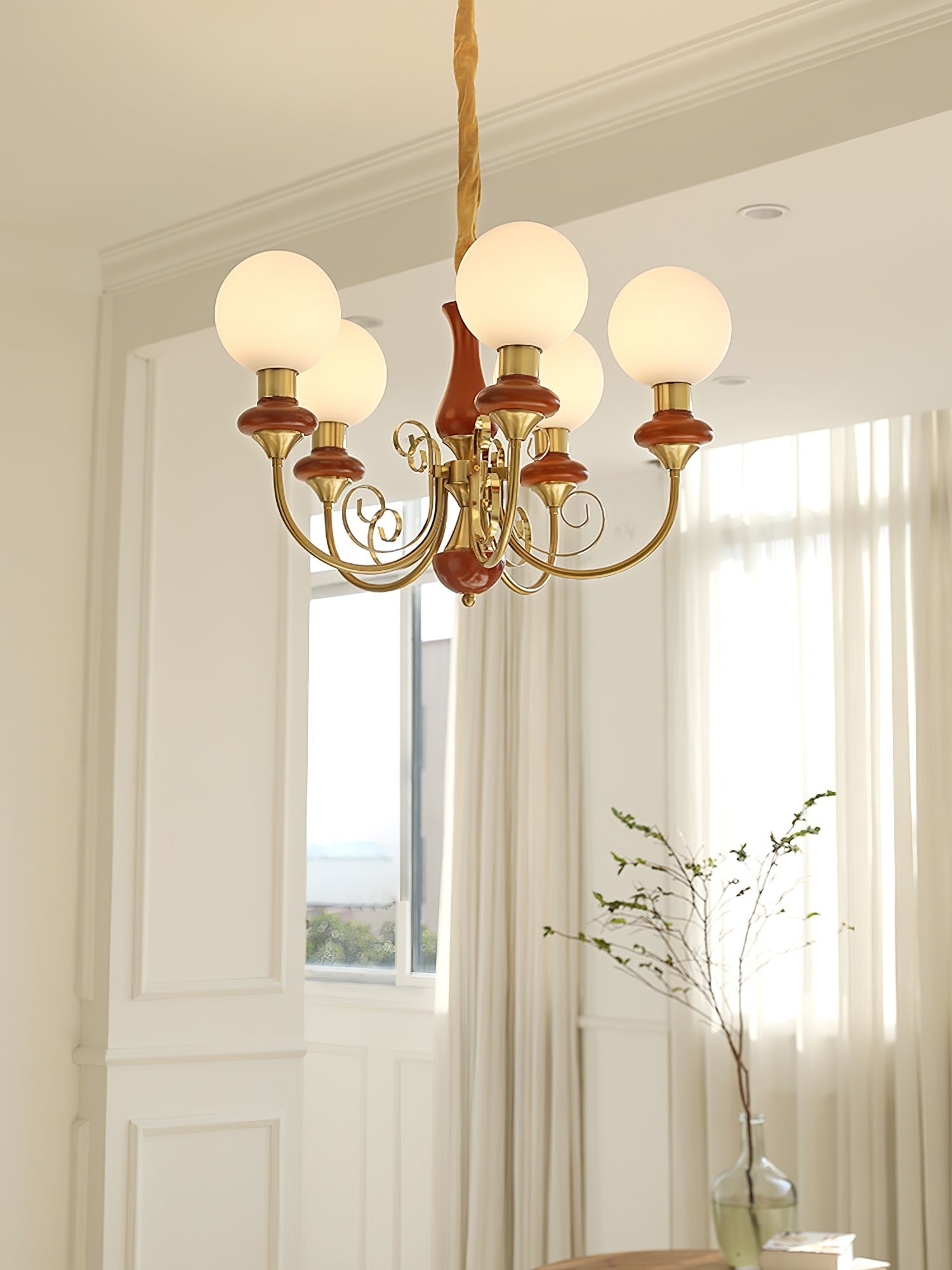 Onyx Glow Glass Chandelier