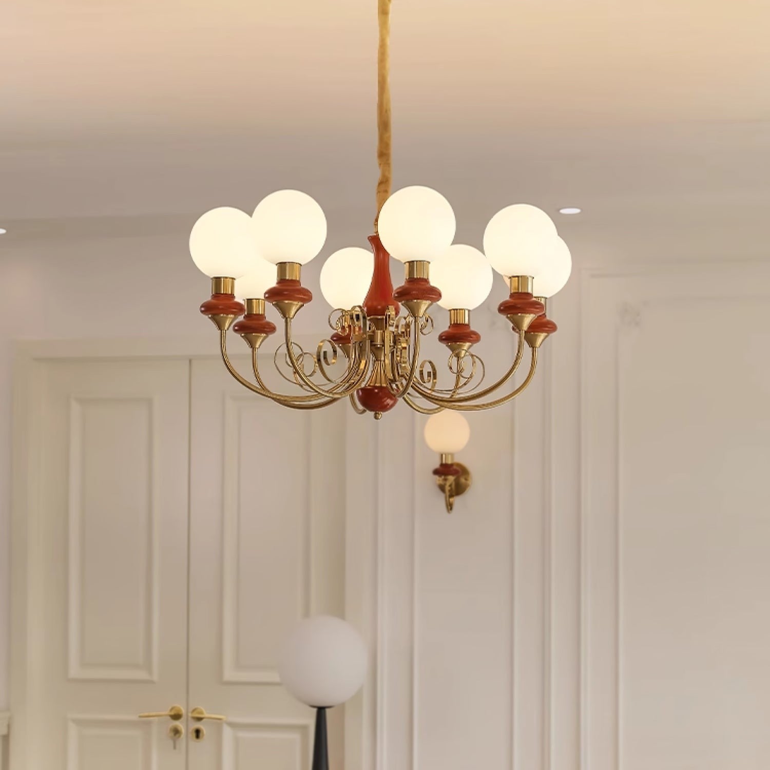 Onyx Glow Glass Chandelier