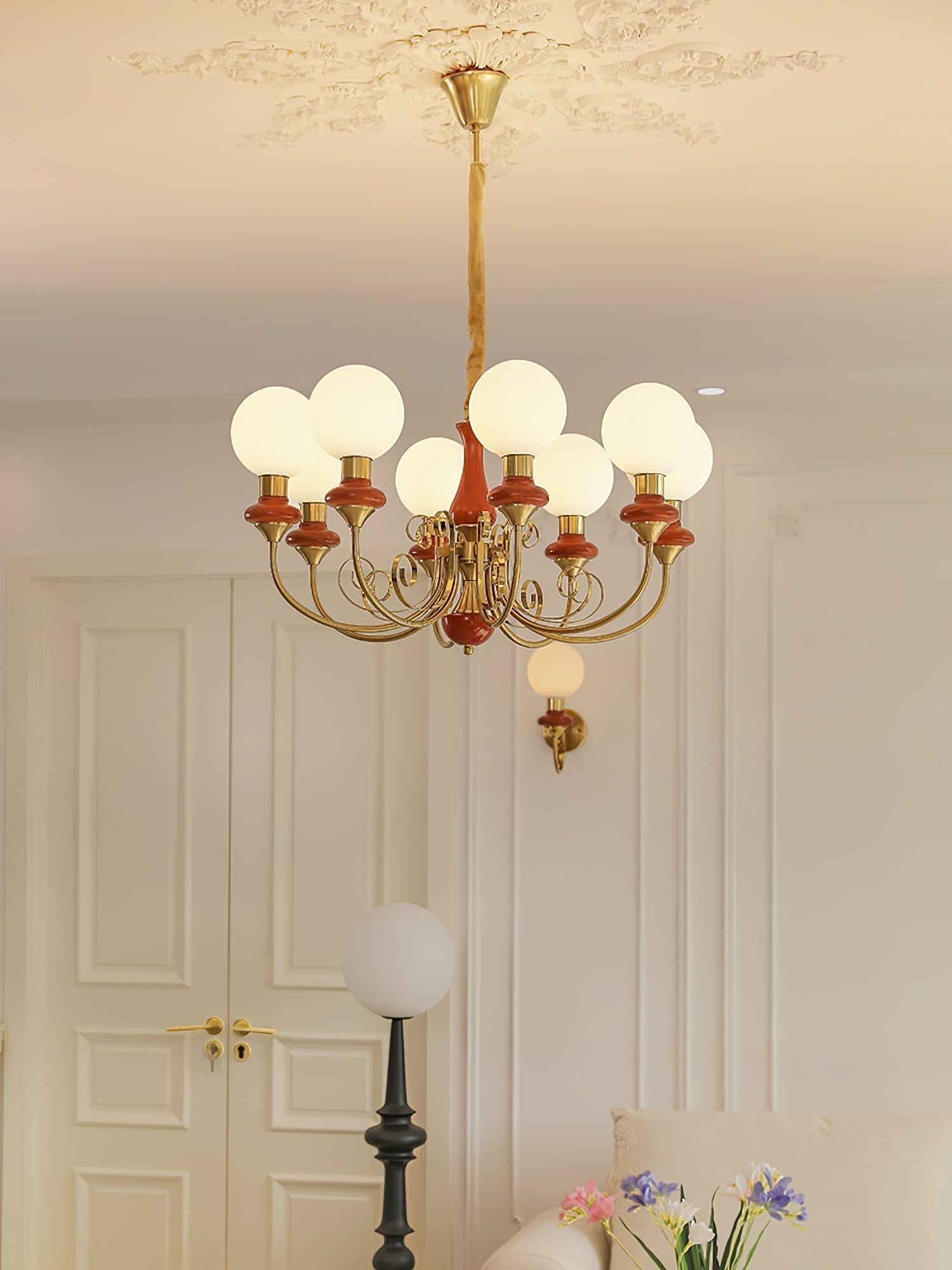 Onyx Glow Glass Chandelier