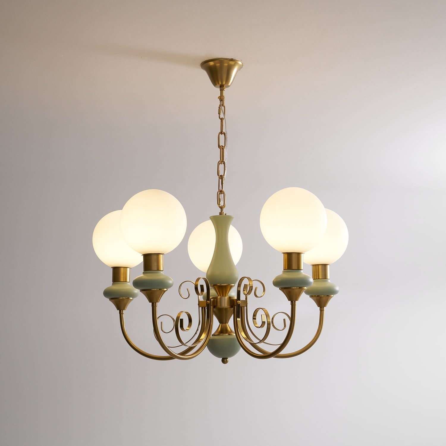 Onyx Glow Glass Chandelier