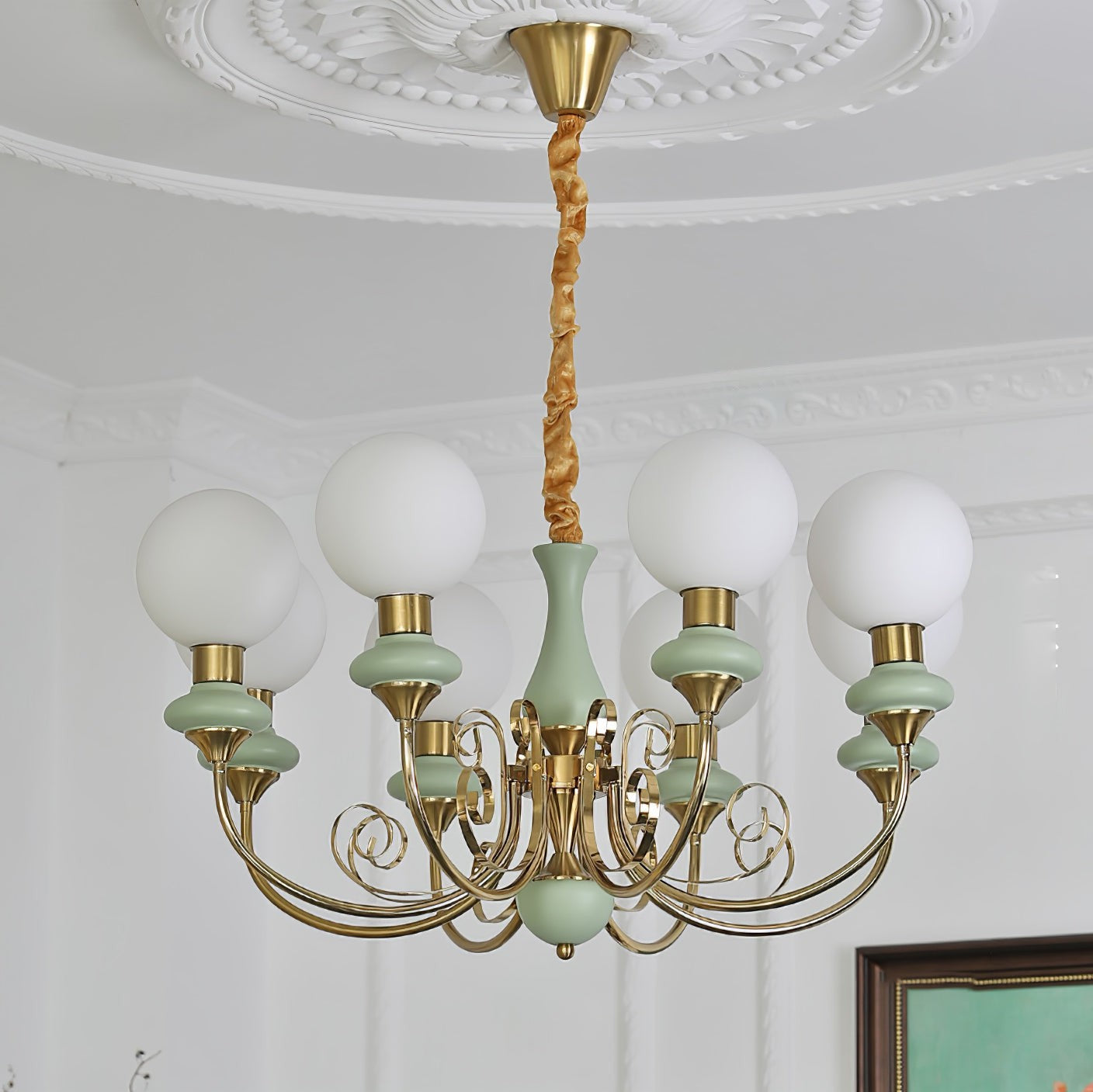 Onyx Glow Glass Chandelier