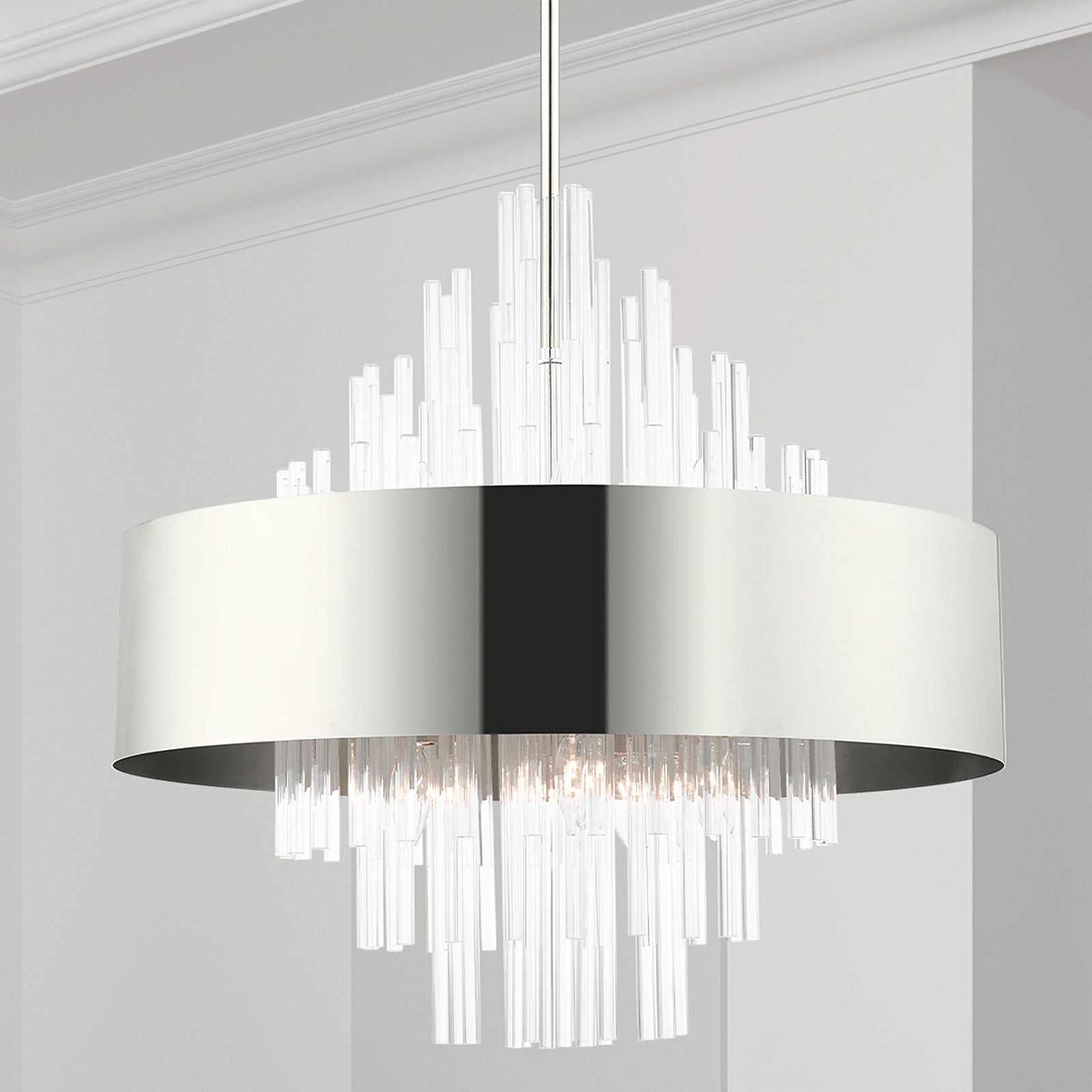 Orenburg 10-Light Polished Nickel Chandelier