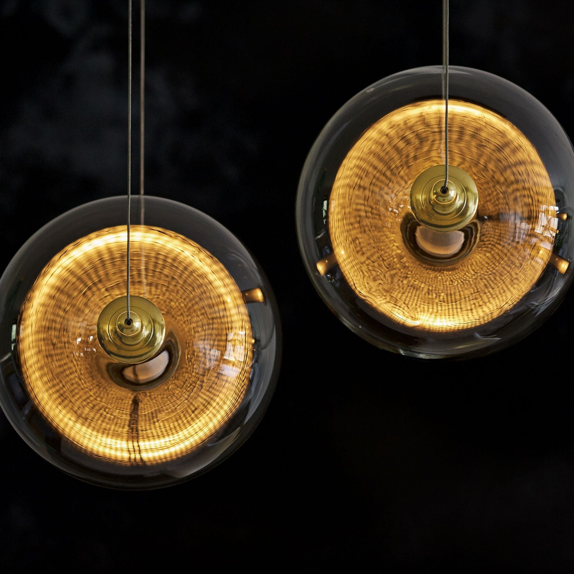 Otto Sphere 57" Wide 5-Globe Black Chandelier