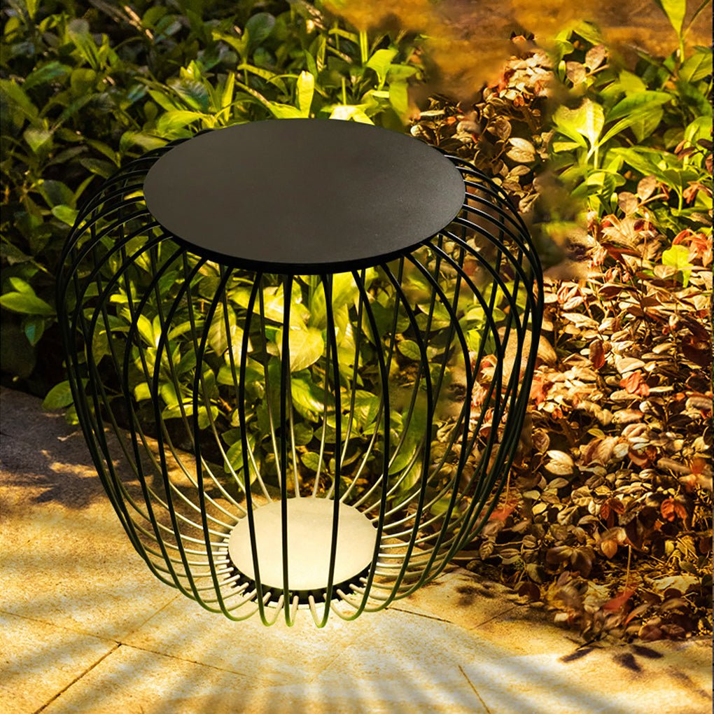 Outdoor Waterproof Cage Shape Stool Table Lamp LED Lamp